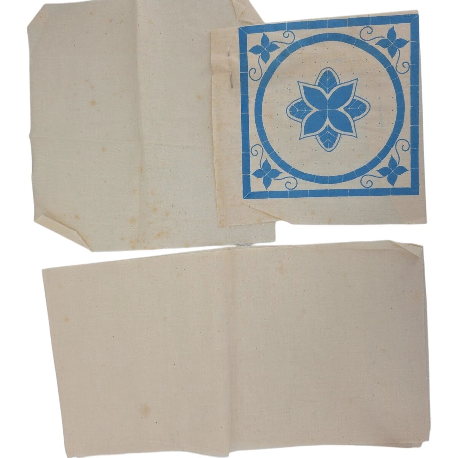 Valiant Craft Chain Wicking Kit Floral Blue Candlewick Embroidery Pillow 1983