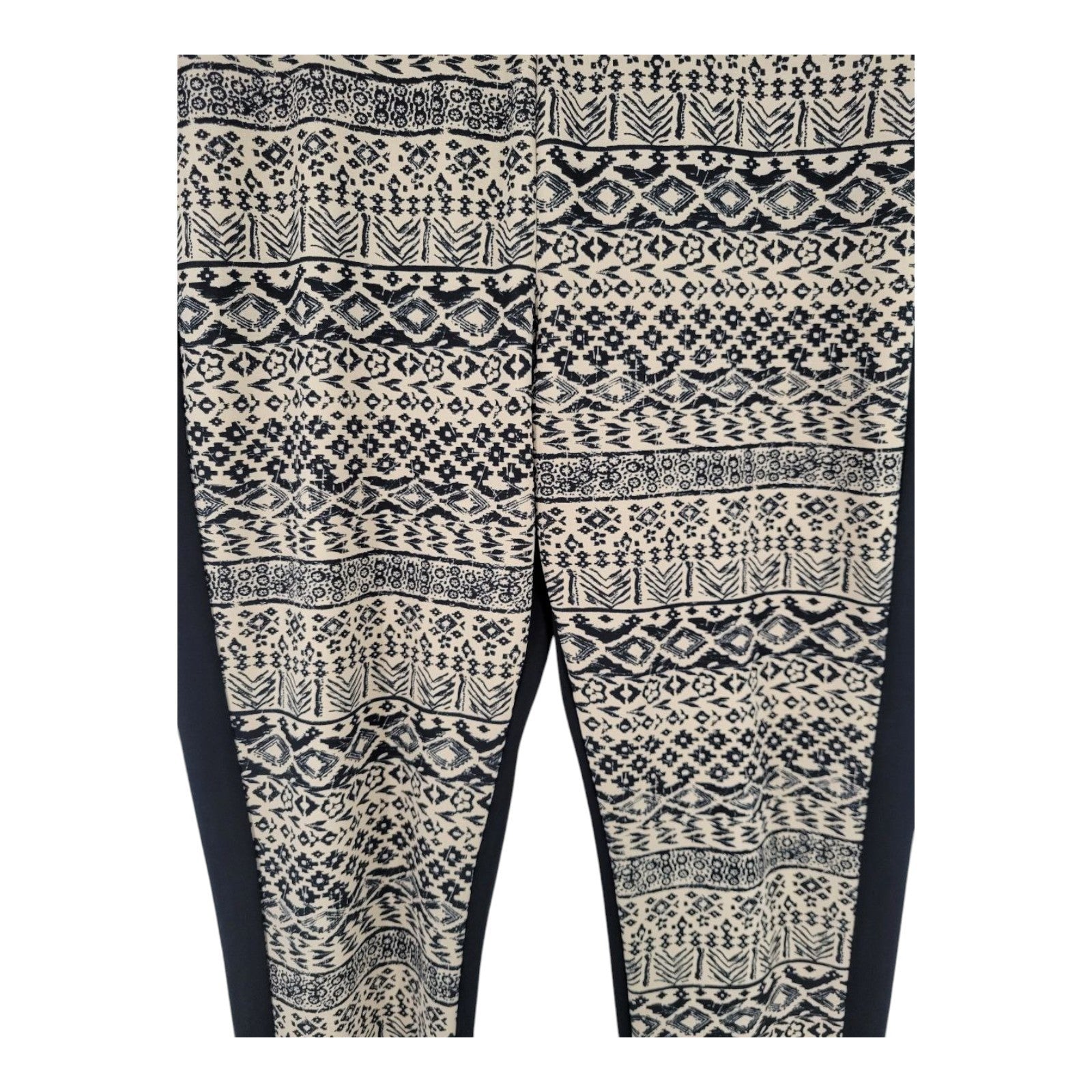 Eye Candy by One Step Up 3X Black Beige Tribal Print Stretch Leggings Plus