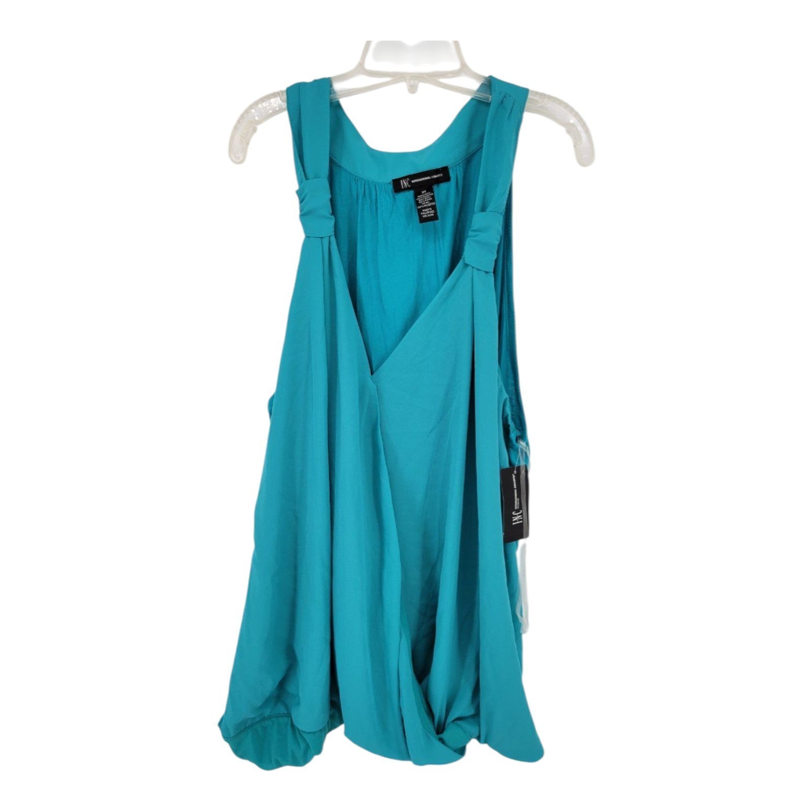INC International Concepts Women's Teal Glow Sleeveless Dress Bubble Hem 3X