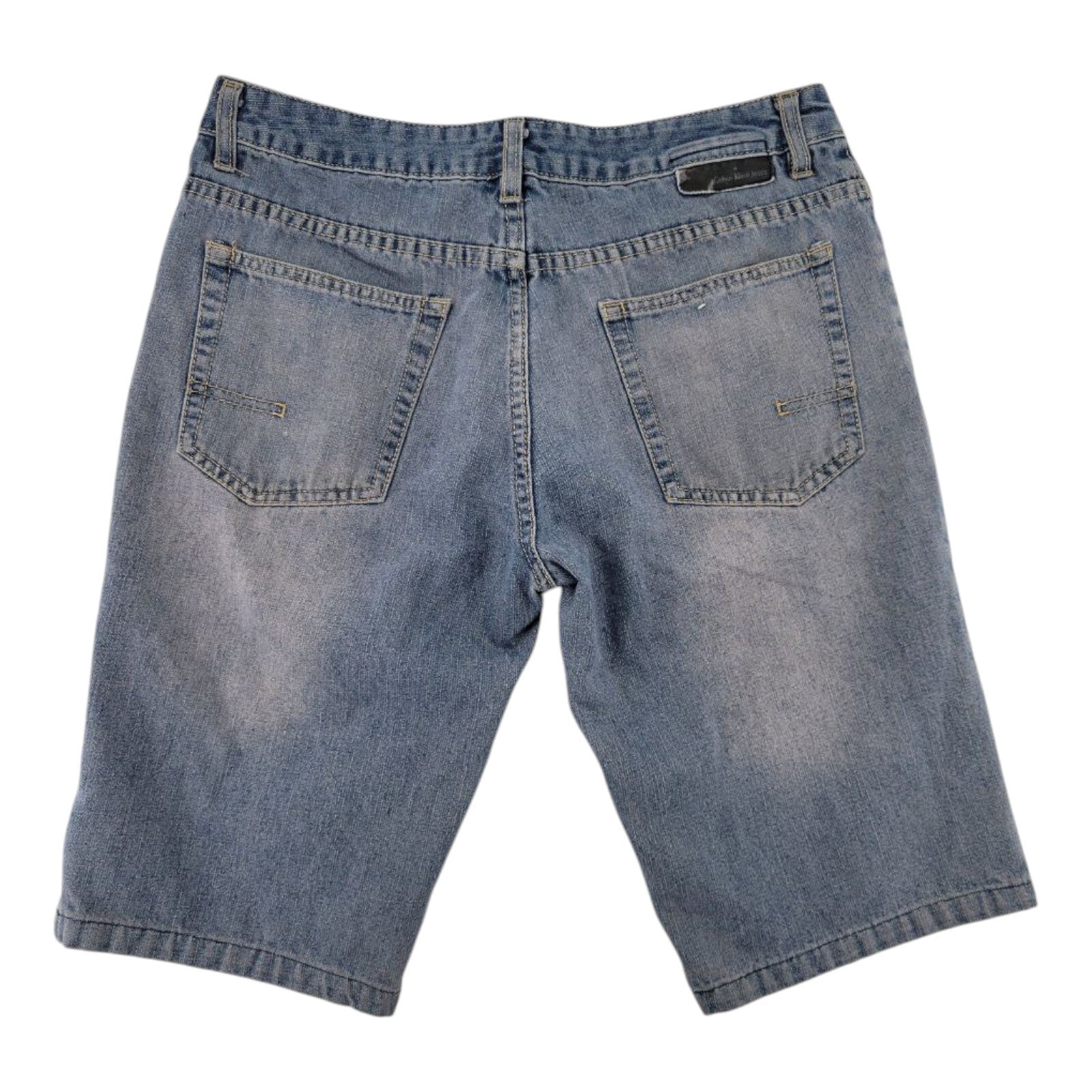 Calvin Klein Womens Blue Denim Bermuda Shorts Size 20