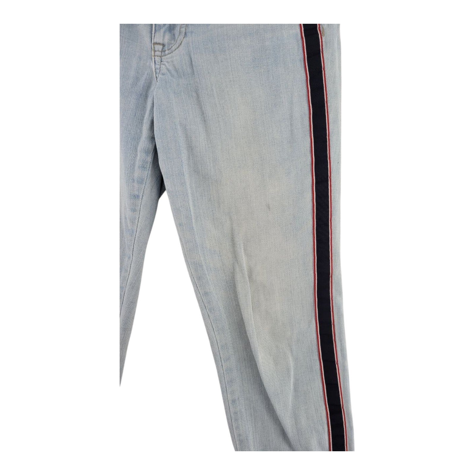 Tommy Hilfiger Tribeca Skinny Jeans Light Wash Side Stripe Womens Size 8