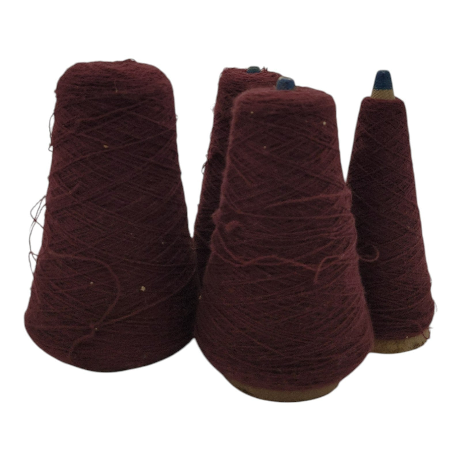 Vintage Phoenix Dye Works 2/24 Acrylic Yarn Cone Raisin 235215 Lot of 5