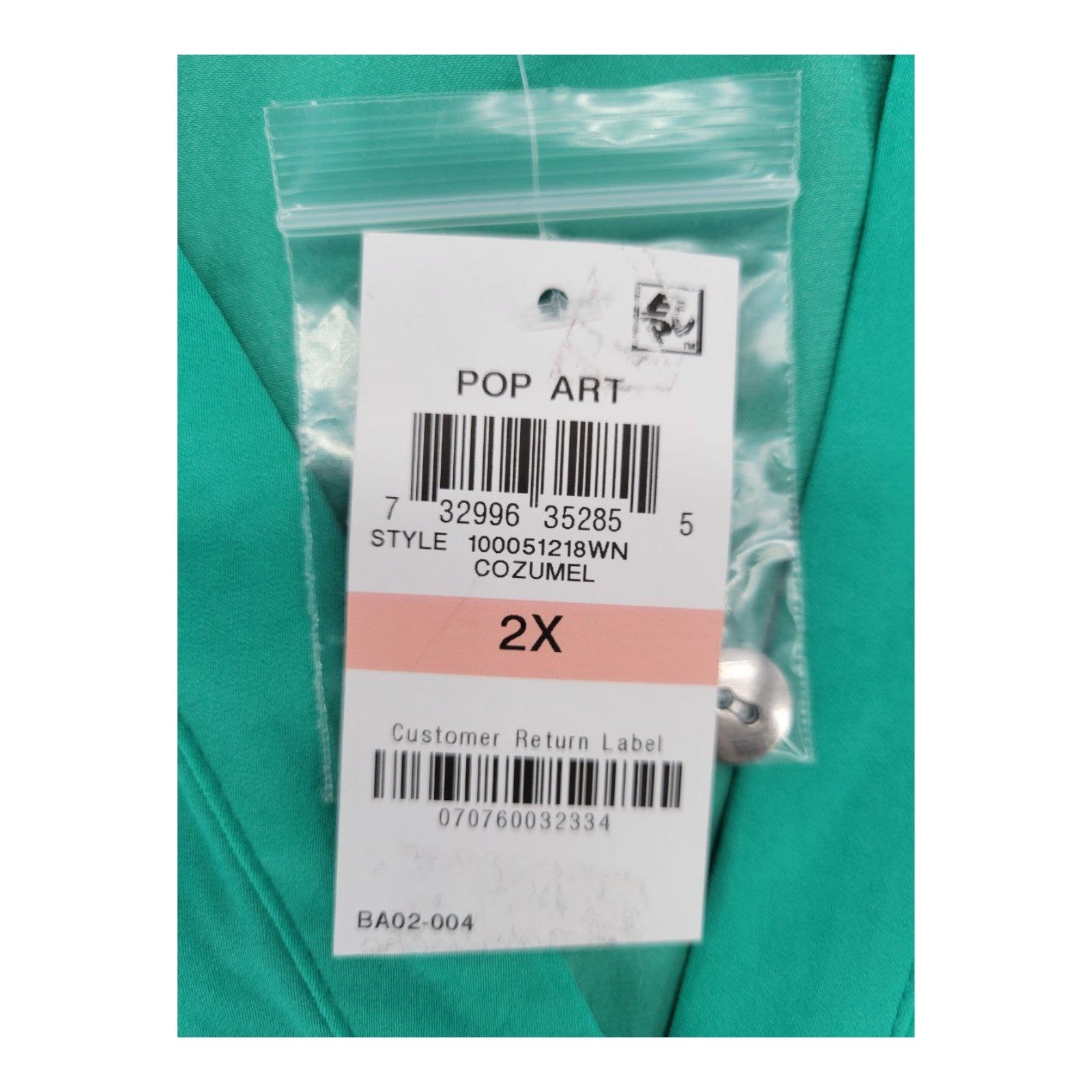 Alfani Plus Women's Green Tie Front Blouse Split Neck Bell Sleeve Top NWT 2X