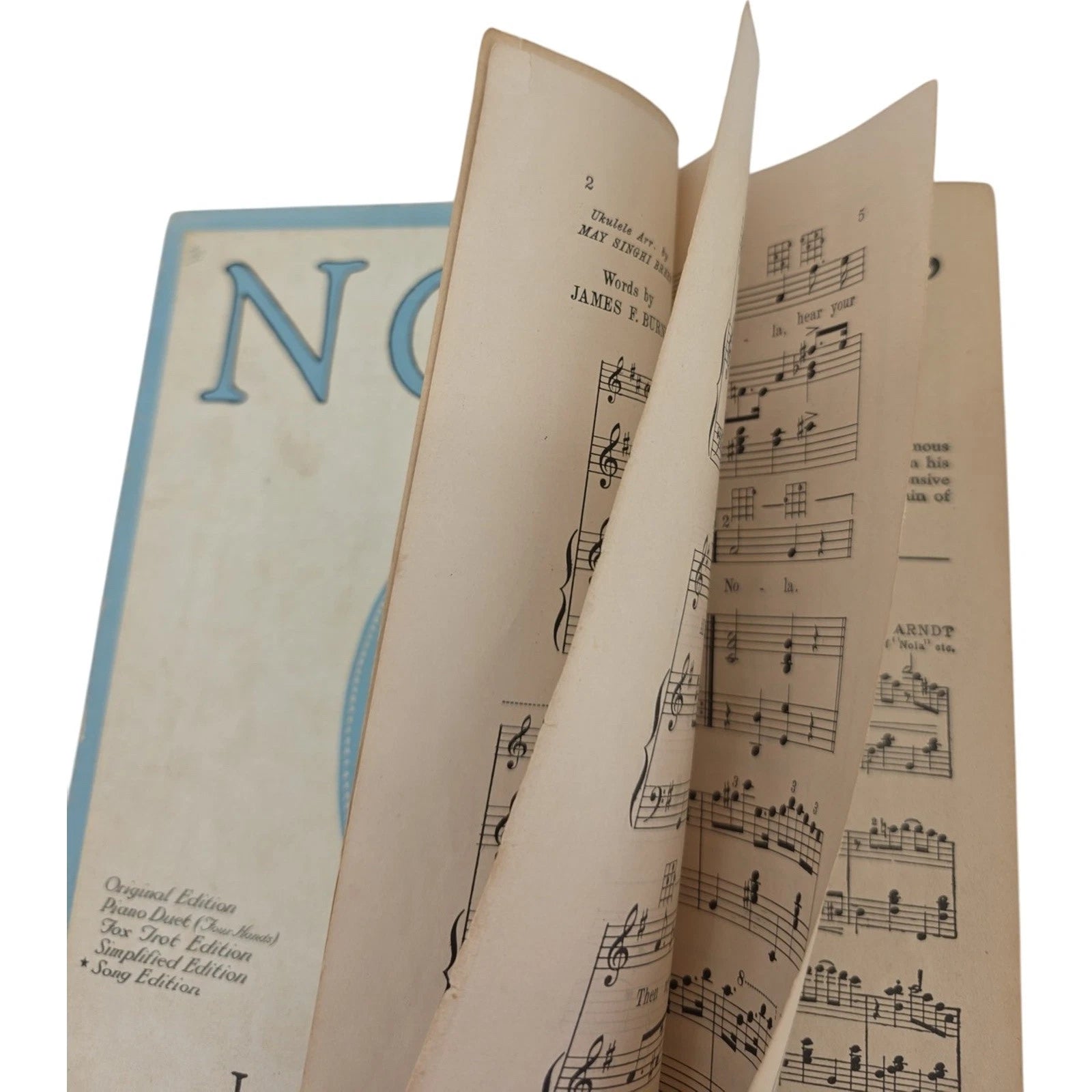 Vintage 1924 Nola Song Sheet Music by Felix Arndt and James F. Burns