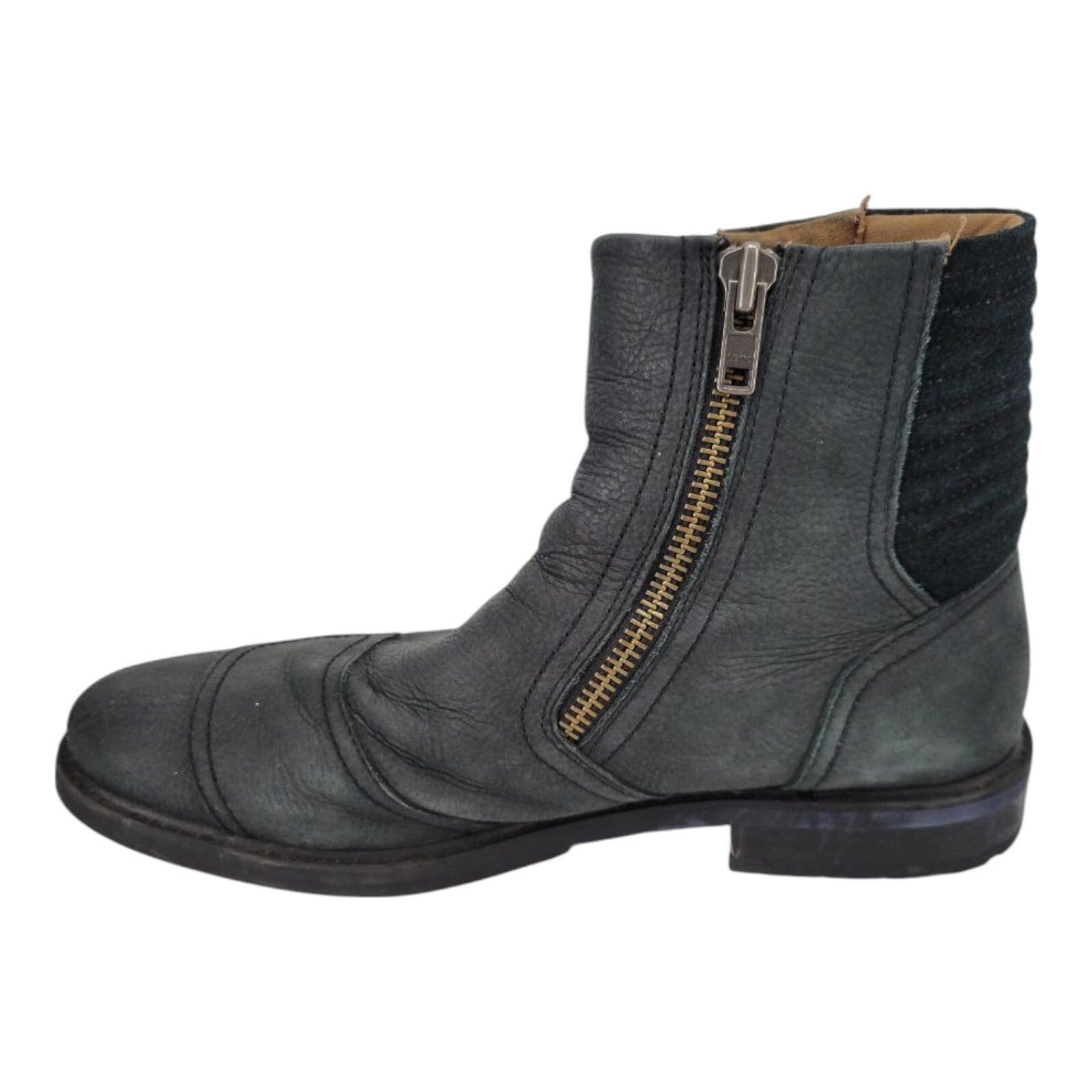 Aldo Cadoelia 97 Black Leather Ankle Boots Zipper Closure Mens Size 11