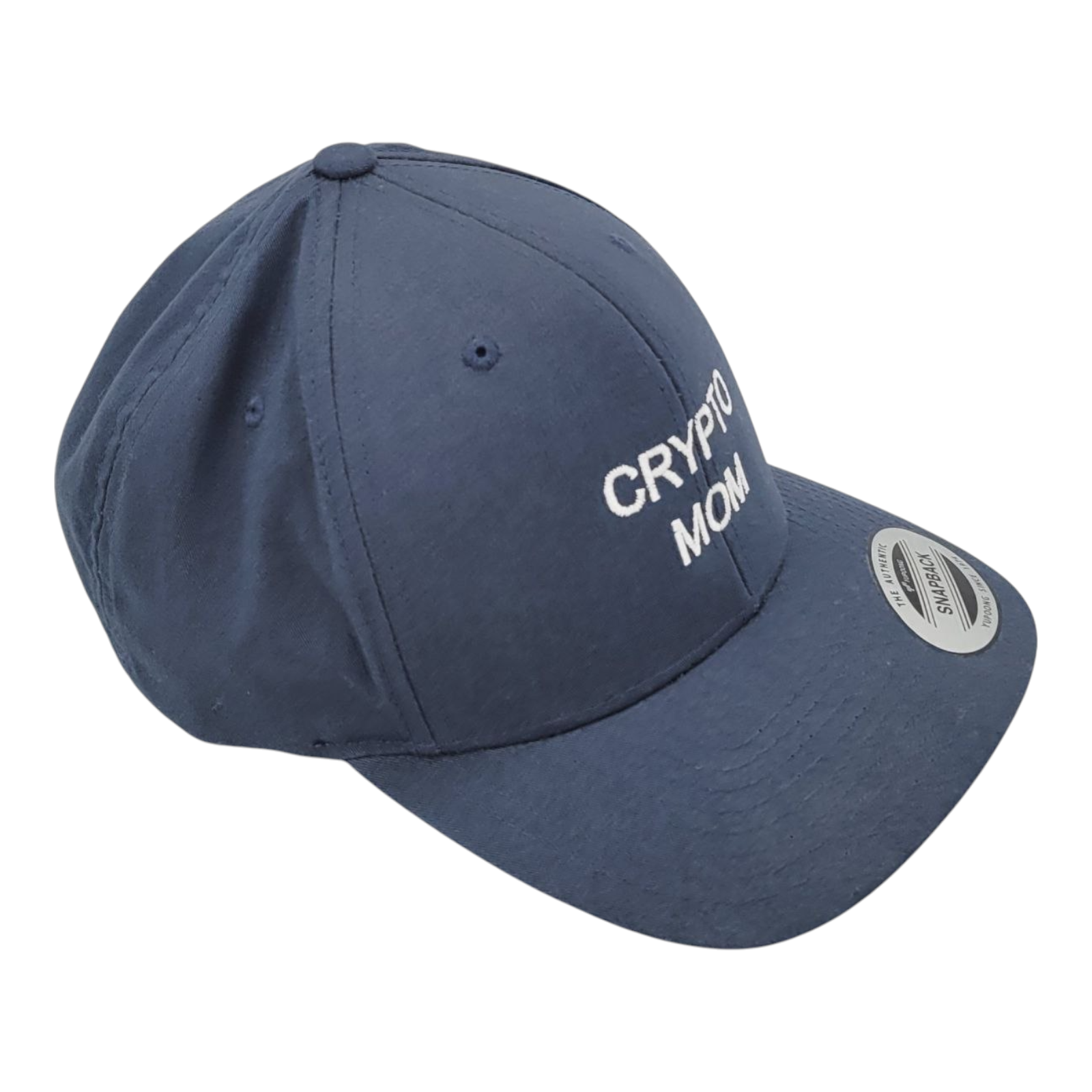 Yupoong Classics iTrust Capital Crypto Mom Snapback Blue Hat Embroidered Logo