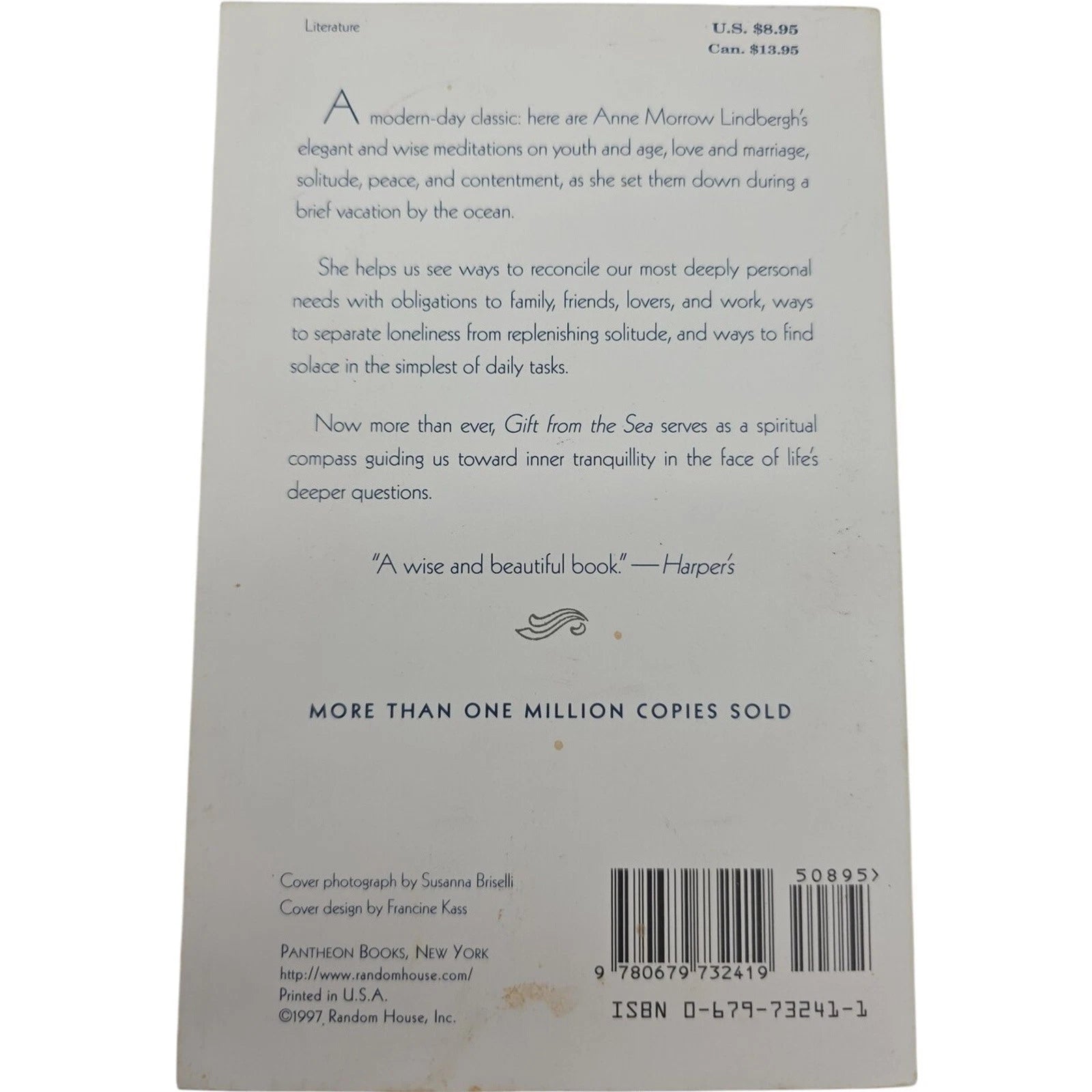 Gift from the Sea Anne Morrow Lindbergh Essays Trade Paperback 1997