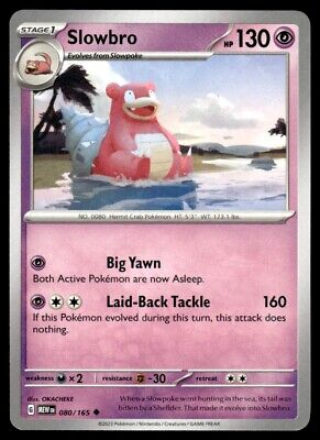 Pokemon 2023 Scarlet & Violet 151 Slowbro Uncommon #80 Near Mint Card