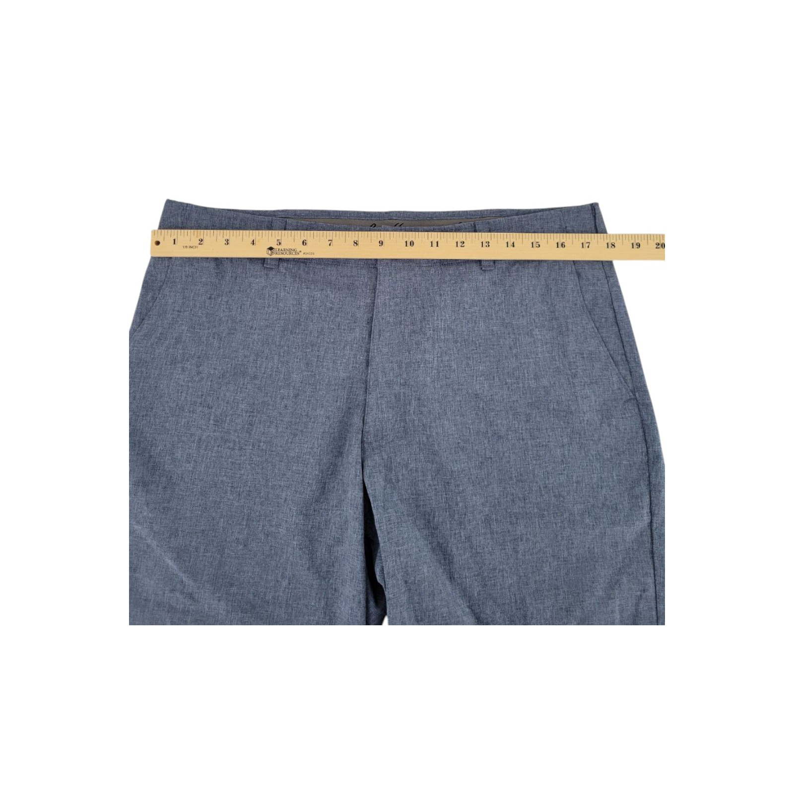 Ben Hogan Men's Blue Golf Shorts Size 36 Flat Front Stretch Polyester Blend