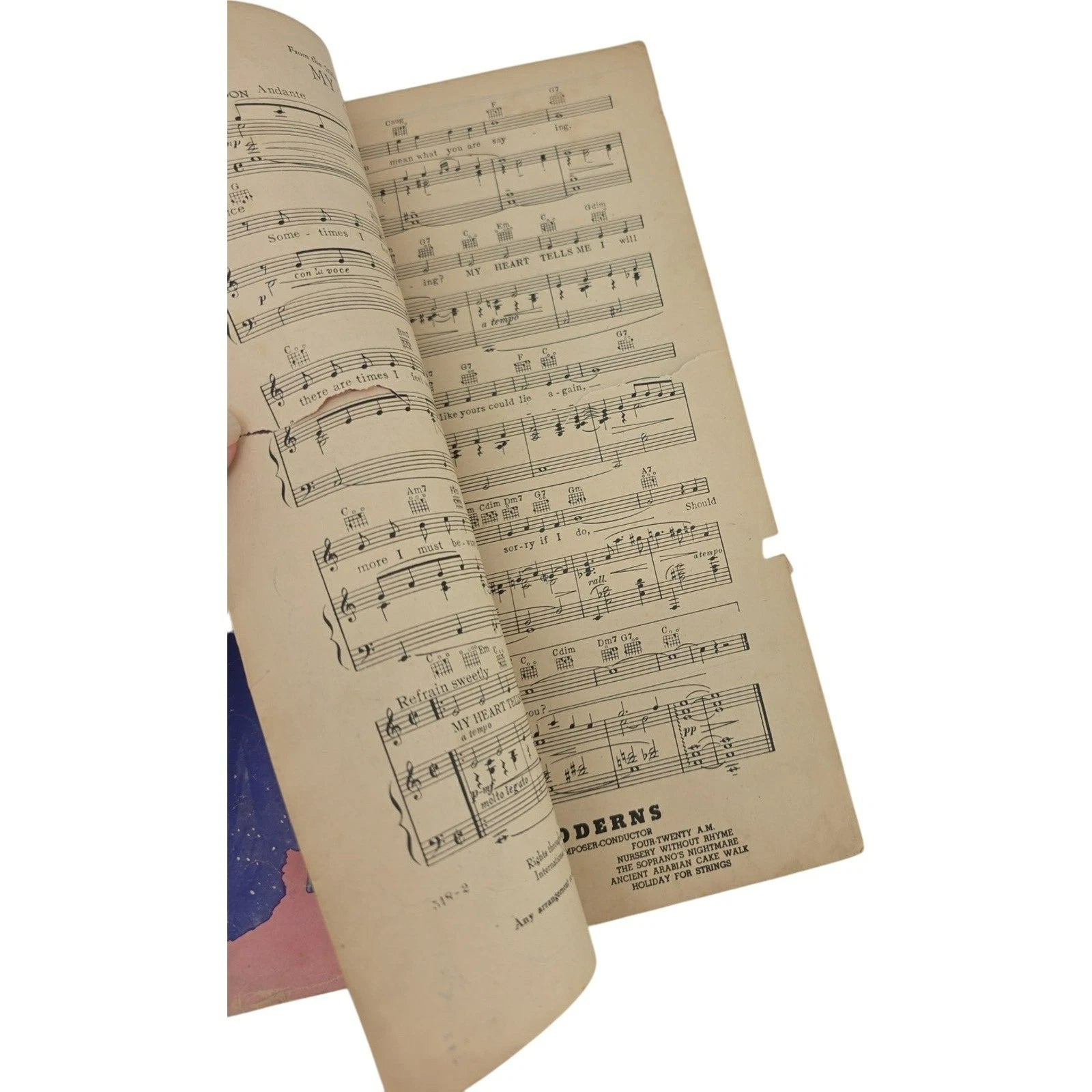 Vintage 1943 Sheet Music My Heart Tells Me by Mack Gordon and Harry Warren