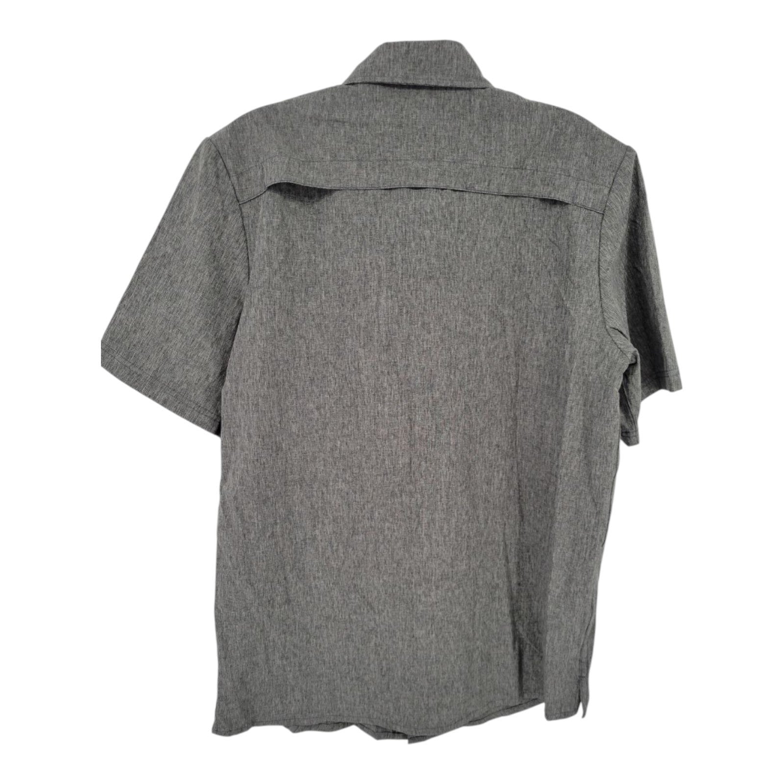 ZeroXposur Men's Travel Shirt Heather Slate Stretch Button-Up Small