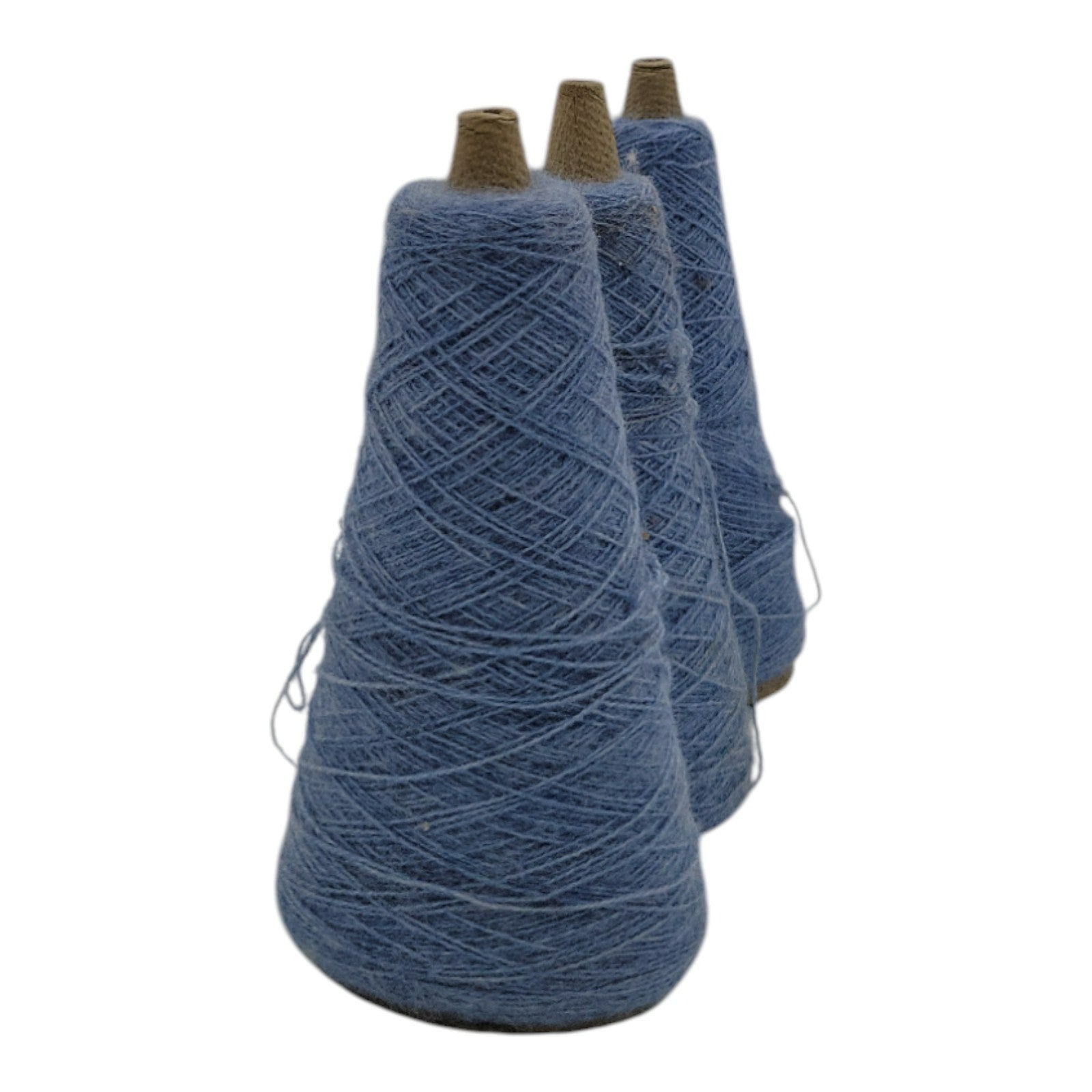 Vintage National Spinning Co. Orlon Acrylic Yarn Cone 2/24 Royal Blue Lot of 3