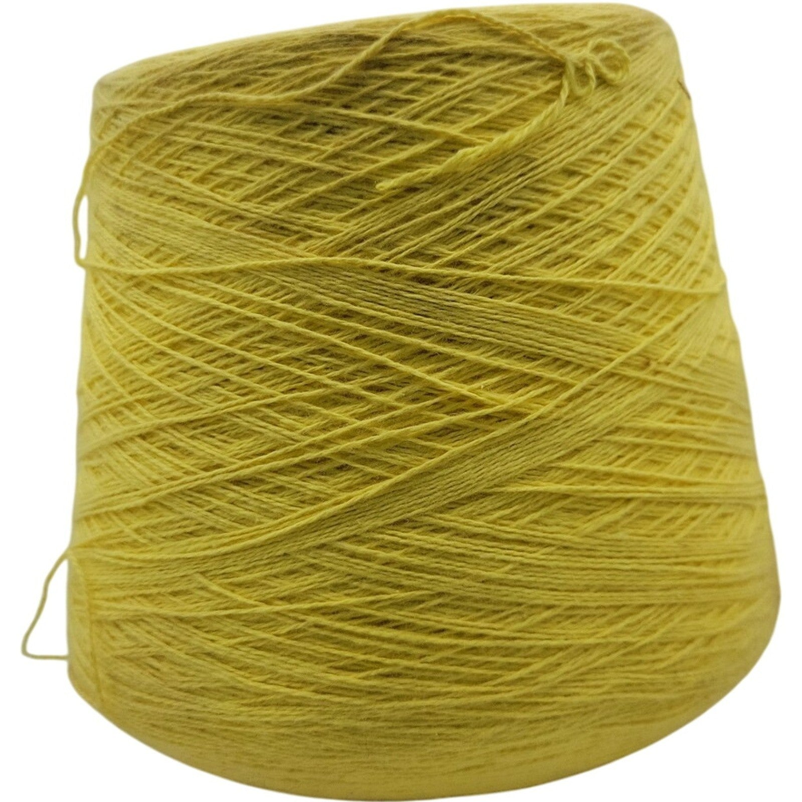 Vintage Yellow Cone Yarn Thread for Knitting, Weaving, Crochet, Craft