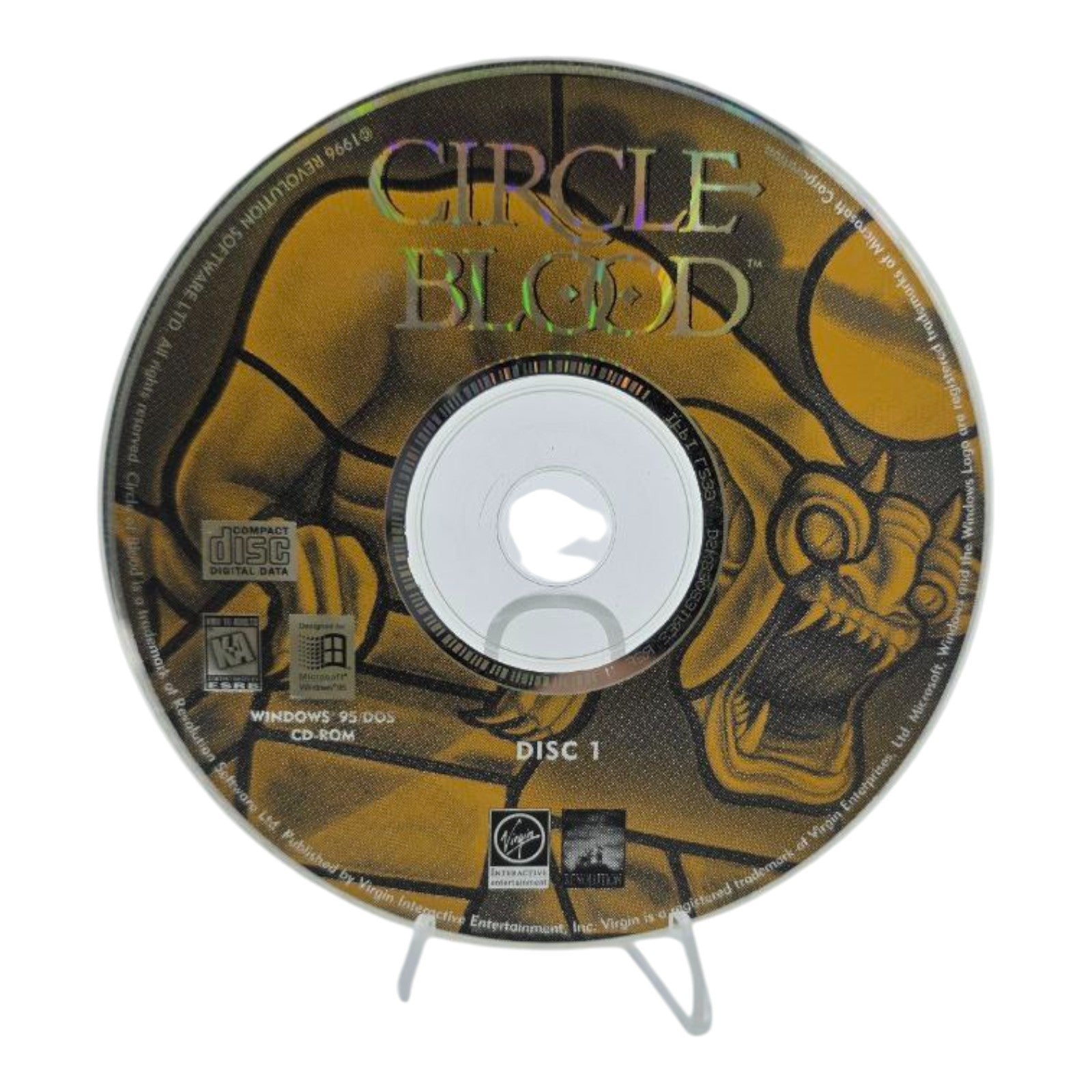 Circle of Blood PC CD ROM 2 Disc Set Complete with Manual Tested 1996