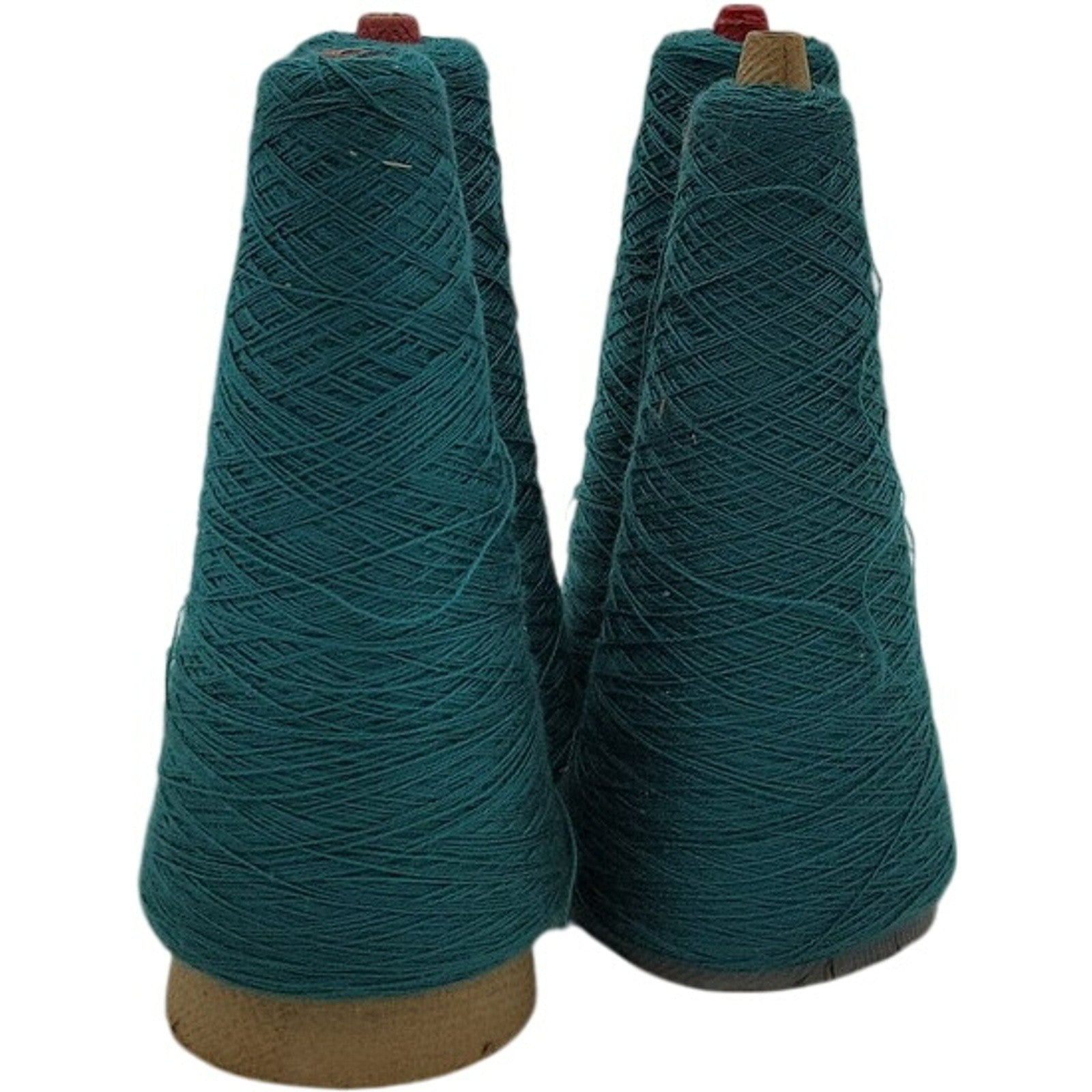 Vintage Pisgah Yarn 2/24 Acrylic Cone Yarn 61-L Green 13607 Lot of 4