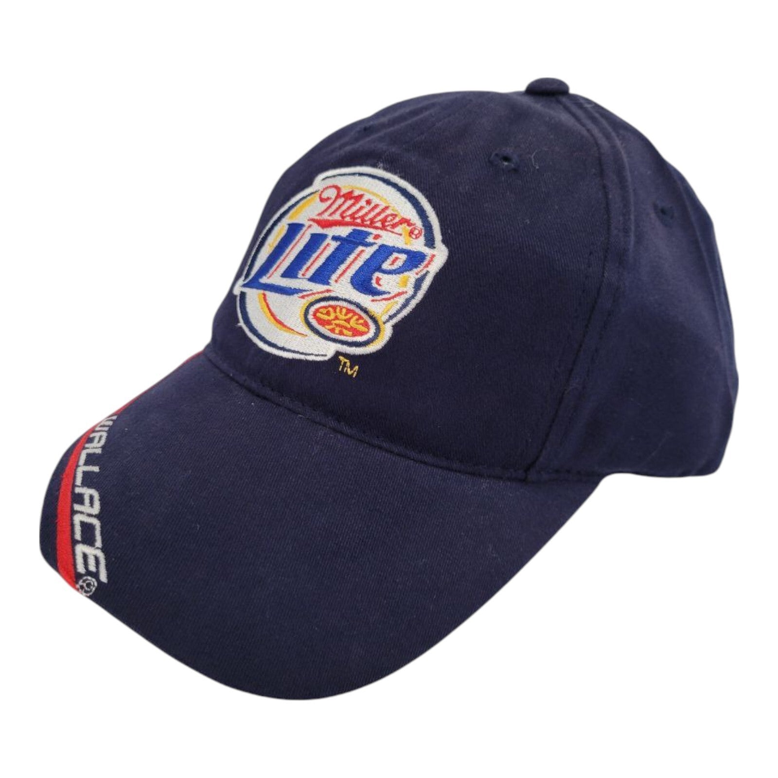 Winners Circle Rusty Wallace Miller Lite #2 Racing Hat Adjustable Navy One Size