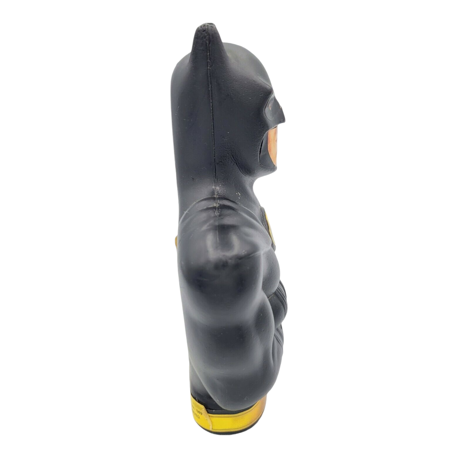1989 DC Comics Batman Plastic Coin Bank With Soft Glow Night Light Sticker