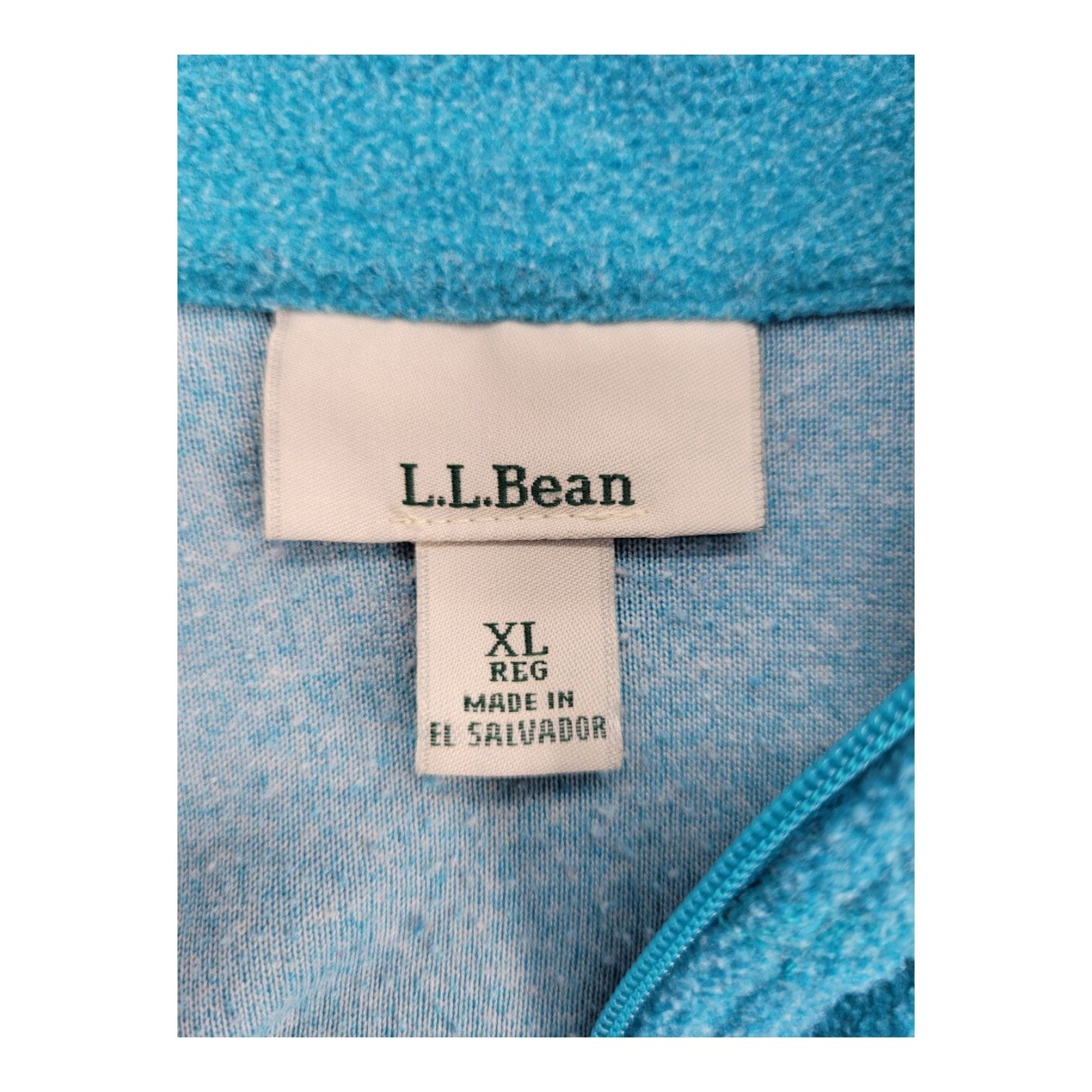 L.L. Bean Women's Blue Fleece Quarter Zip Pullover Jacket Size XL
