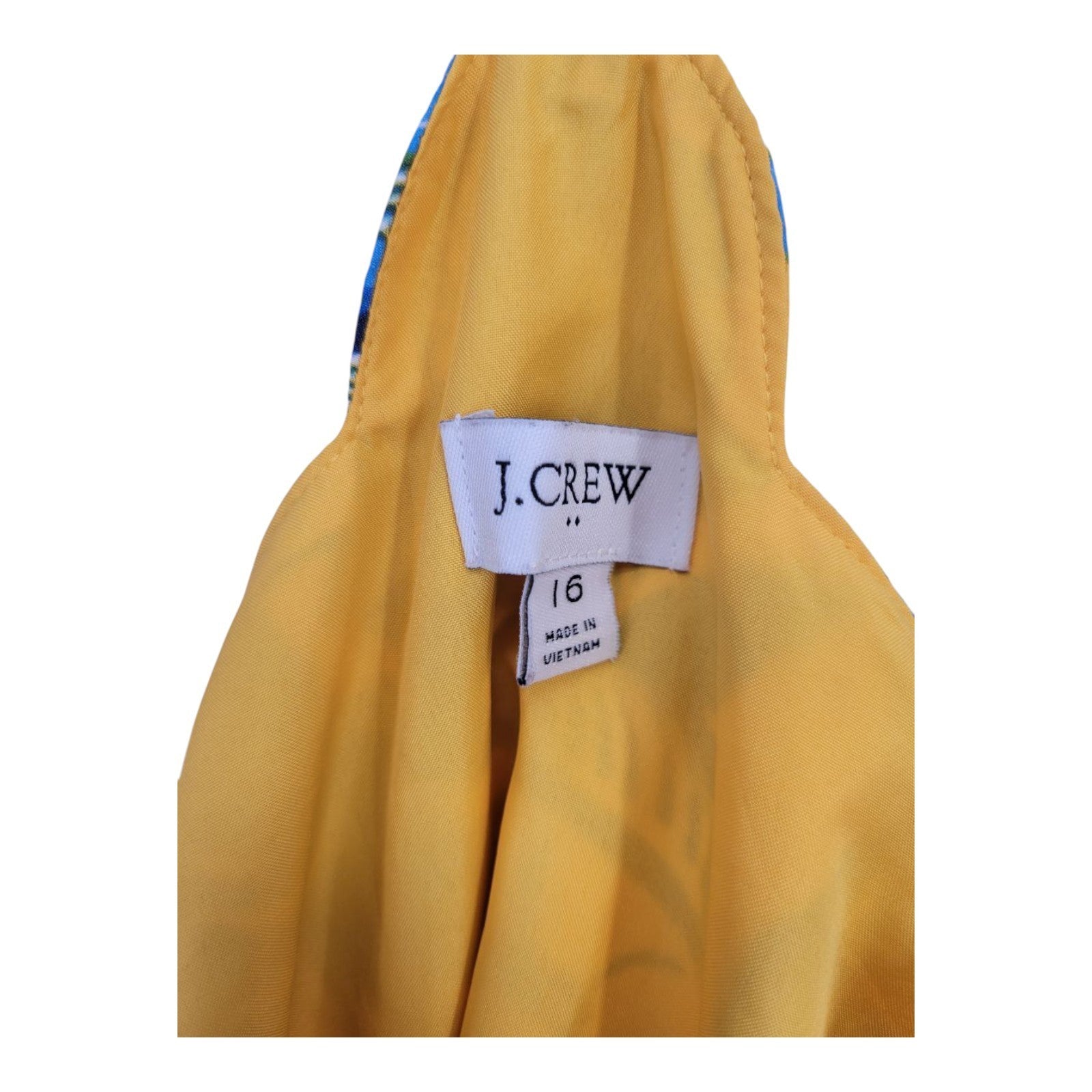 J.Crew Women's Yellow Floral Sleeveless Blouse Adjustable Straps Size 16