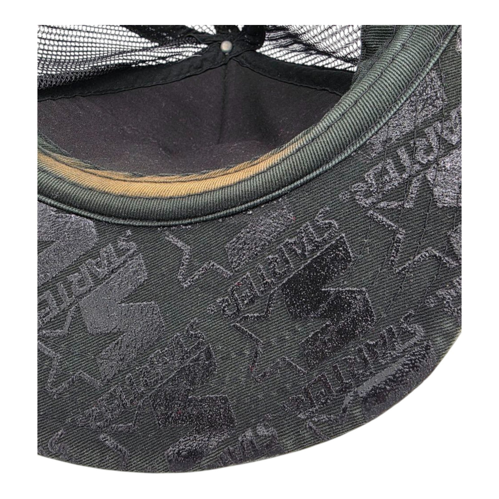 Vintage Starter Snapback Cap Mesh Hat Gray Black Logo One Size