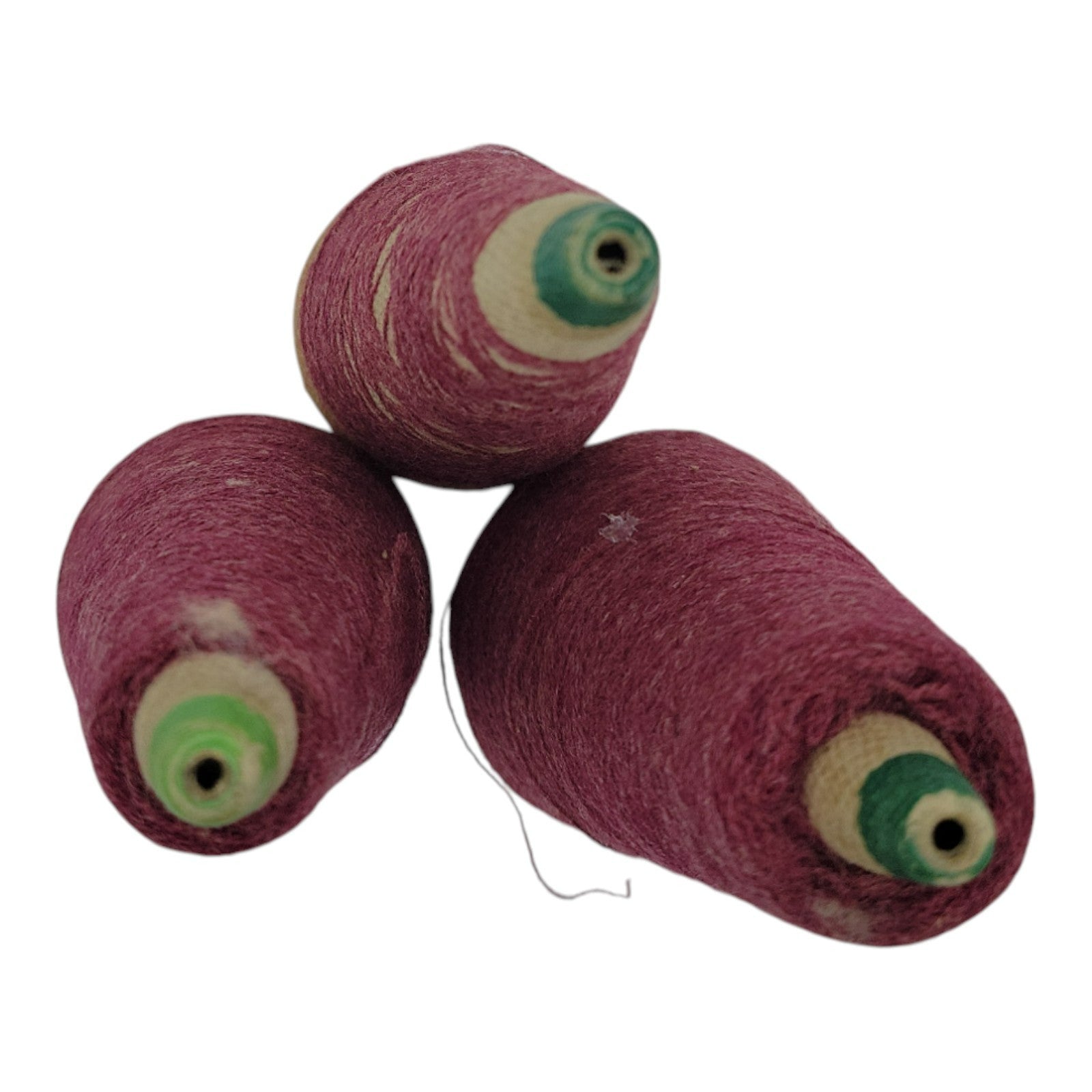 Vintage Templon 2/24 Berry Heather Yarn Cone Lot of 3