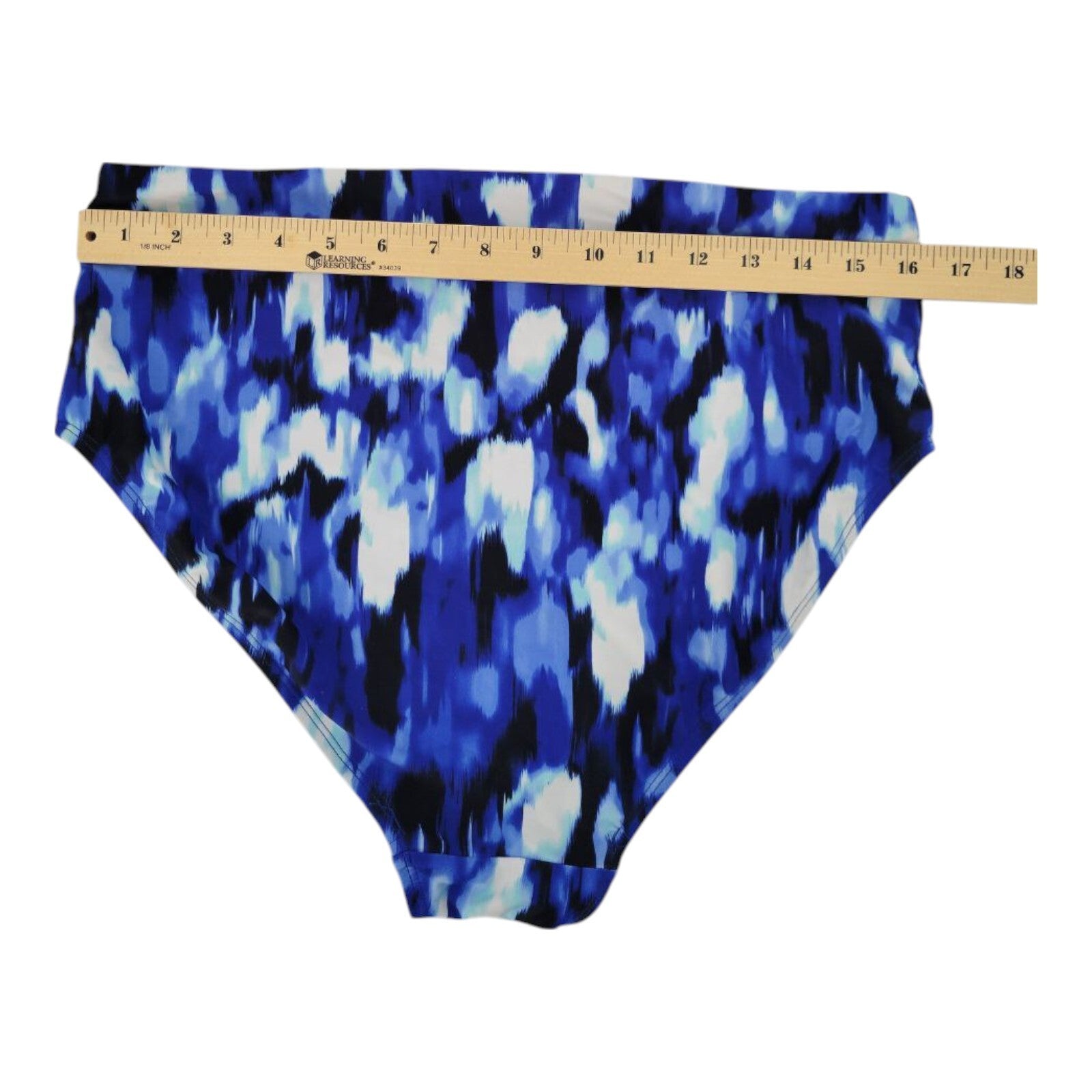 Time and Tru Blue Tie Dye High Waist Bikini Bottoms Tankini Top Set L 12-14