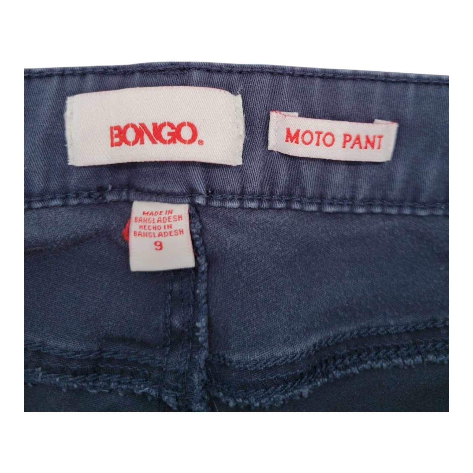 Bongo Moto Pants Blue Zip Hem Skinny Jeans Women Size 9