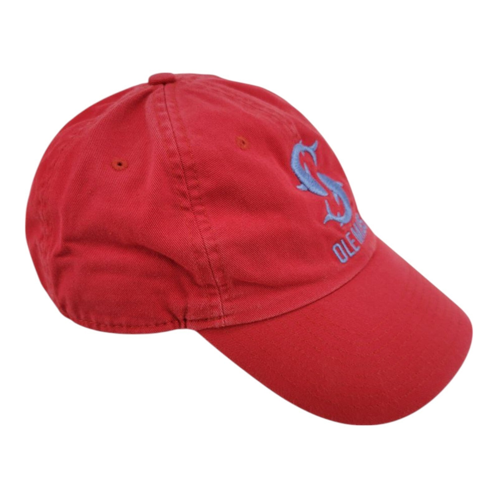Nike Ole Heritage86 Adjustable Hat Red Blue Fish Logo Baseball Cap OS