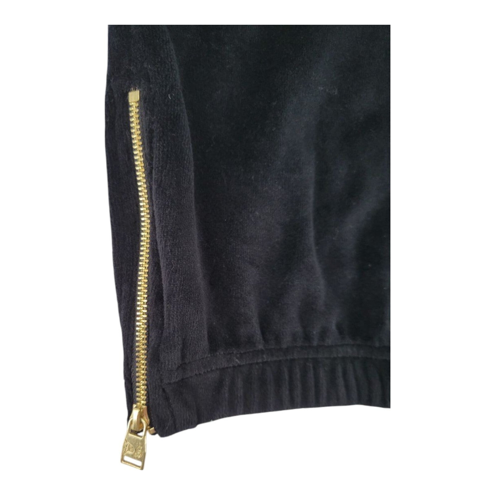Dogg Supply by Snoop Dogg Velour Black Sweatpants Gold Zip Ankle Size 3XL