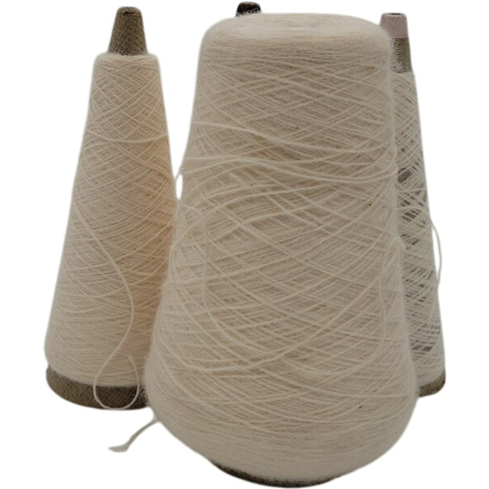 Vintage Templon Cream Heather 2/24 O/N Weaving Cone Yarn S-76294 Lot of 4