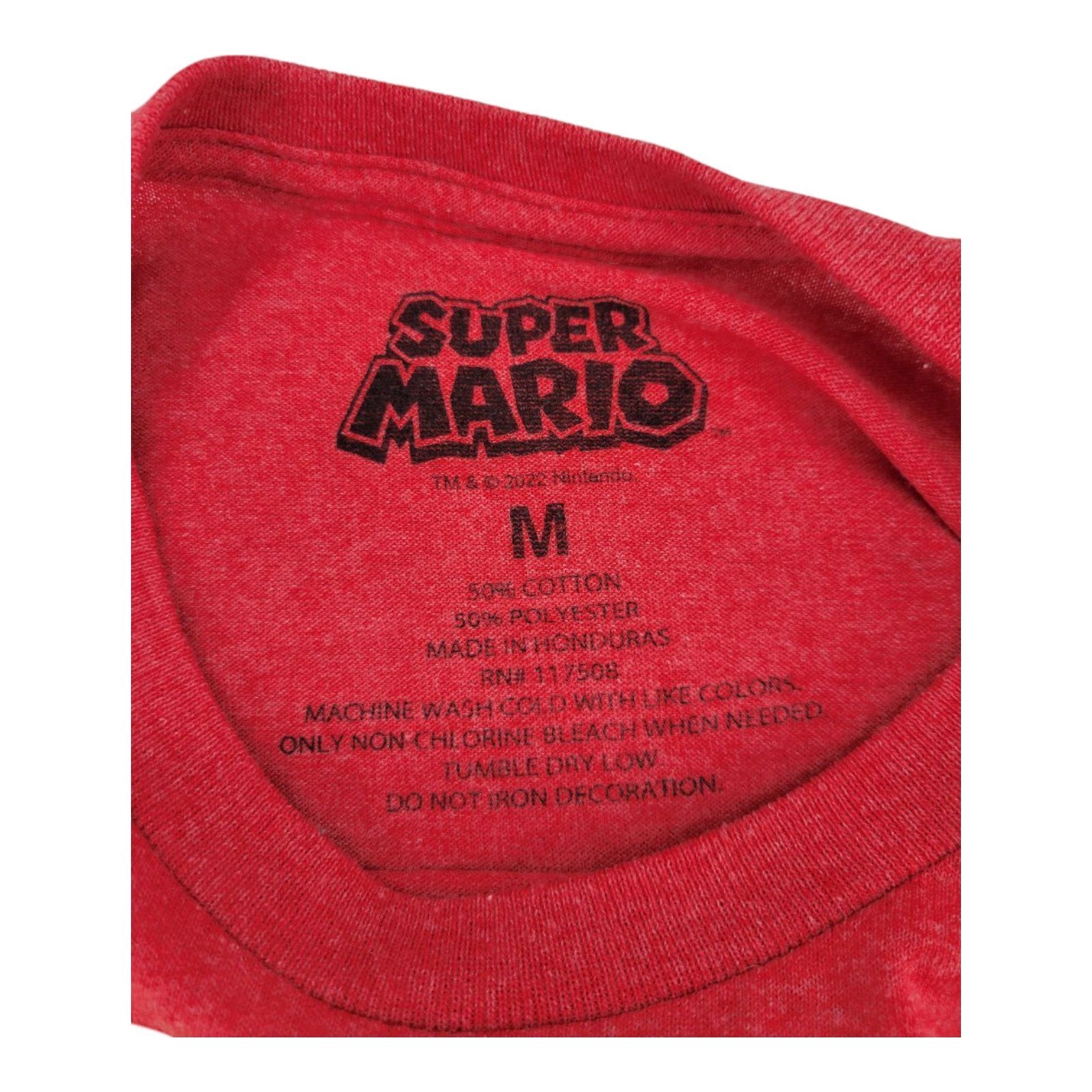 Super Mario Graphic T-Shirt Red Men's Size M Luigi Nintendo Gamer Tee