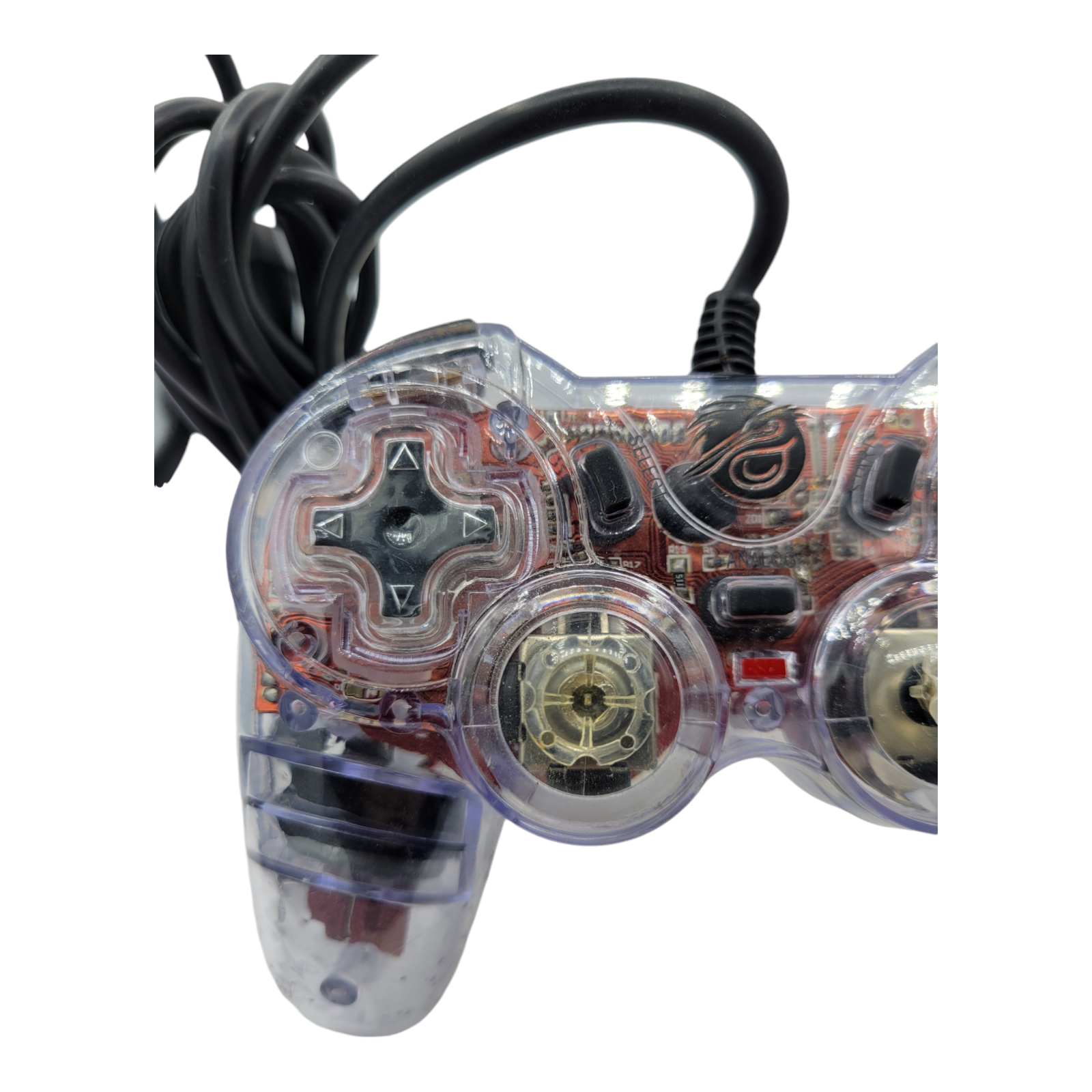 Pelican Chameleon Wired Controller Transparent Game Pad Sony PlayStation 2 PS2