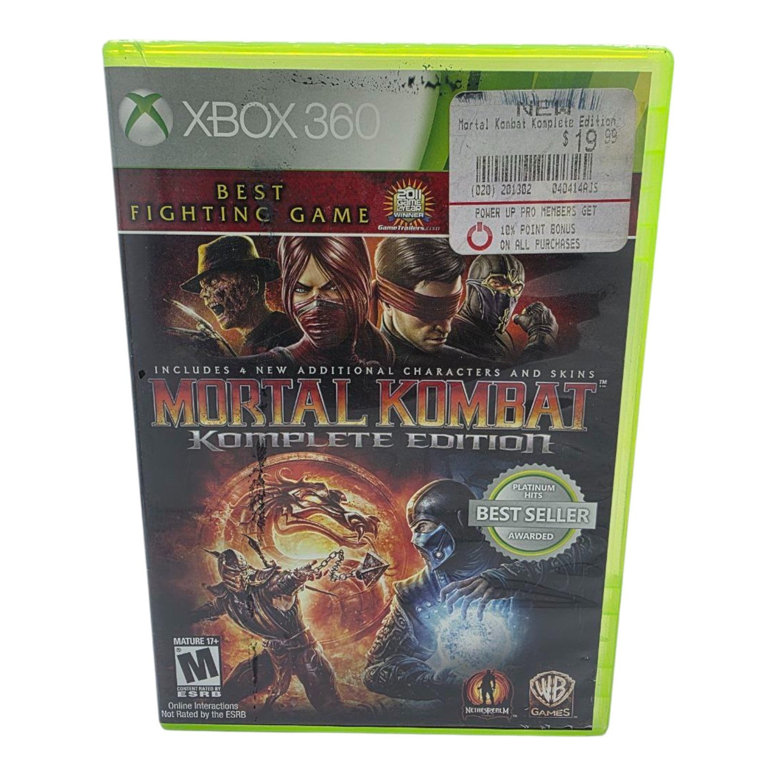 Mortal Kombat Komplete Edition Xbox 360 Platinum Hits 2012 No Manual