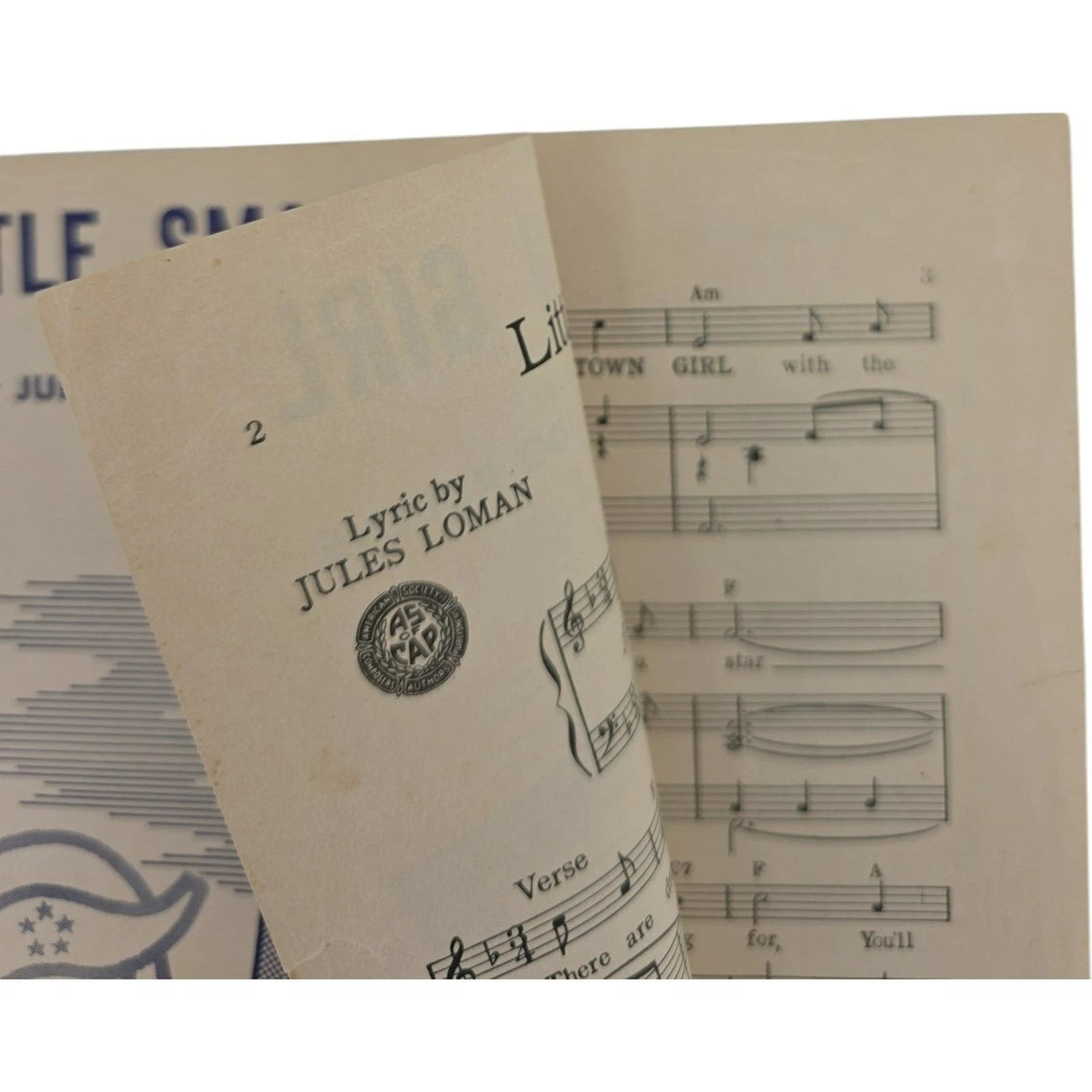 Vintage 1945 Sheet Music Little Small Town Girl With The Big Town Dreams