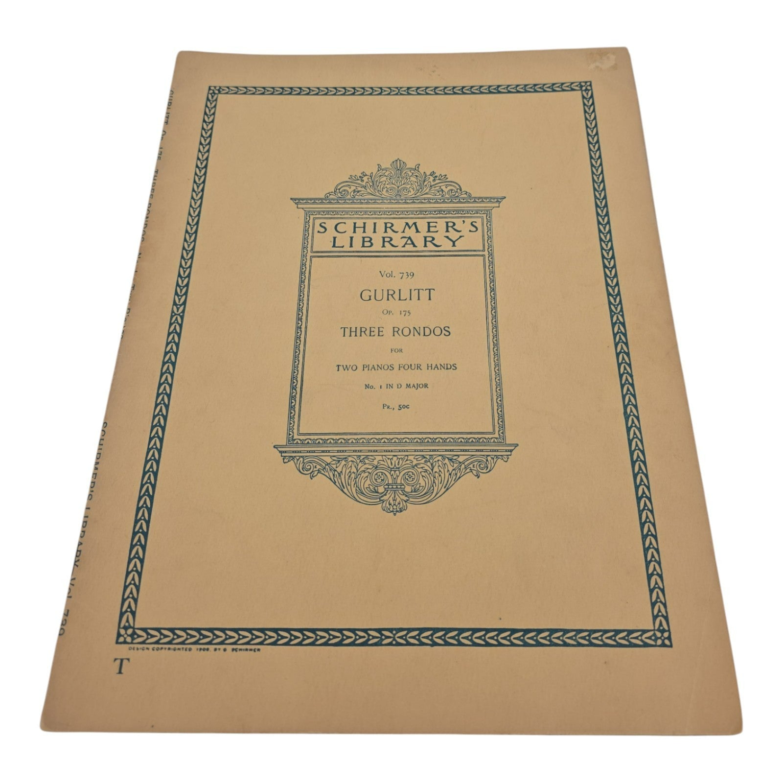 Schirmers Library Music Gurlitt Three Rondos Vol. 739