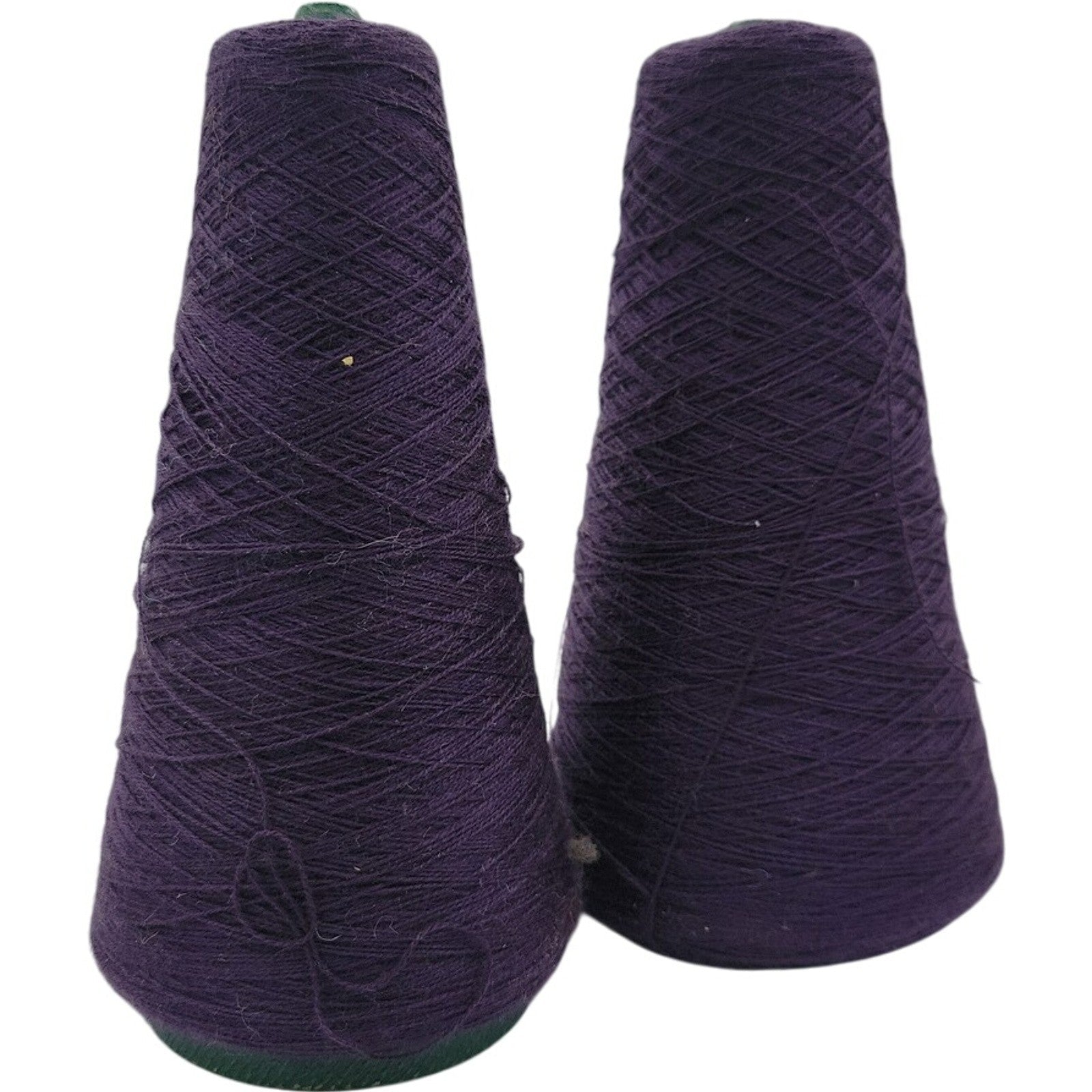 Vintage 1980s Pisgah Yarn 2/24 Acrylic Cone Yarn 61-L Elderberry 13605 Lot of 2