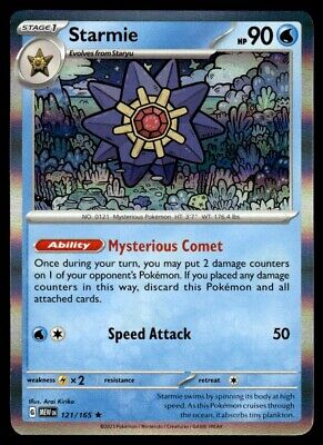 Pokemon 2023 Scarlet & Violet 151 Starmie Rare #121 Near Mint Card