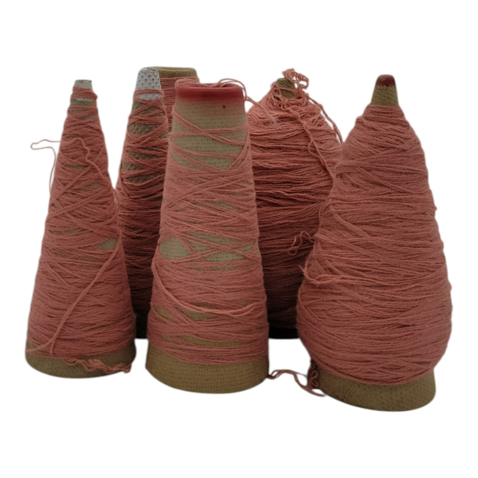 Vintage Marion Dyers B-22897 Ice Coffee 1/28 Yarn Cone Lot of 6