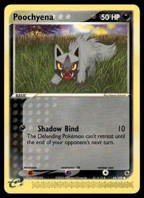 Pokemon 2003 EX Ruby Sapphire Poochyena Basic Common #65 Lightly Played