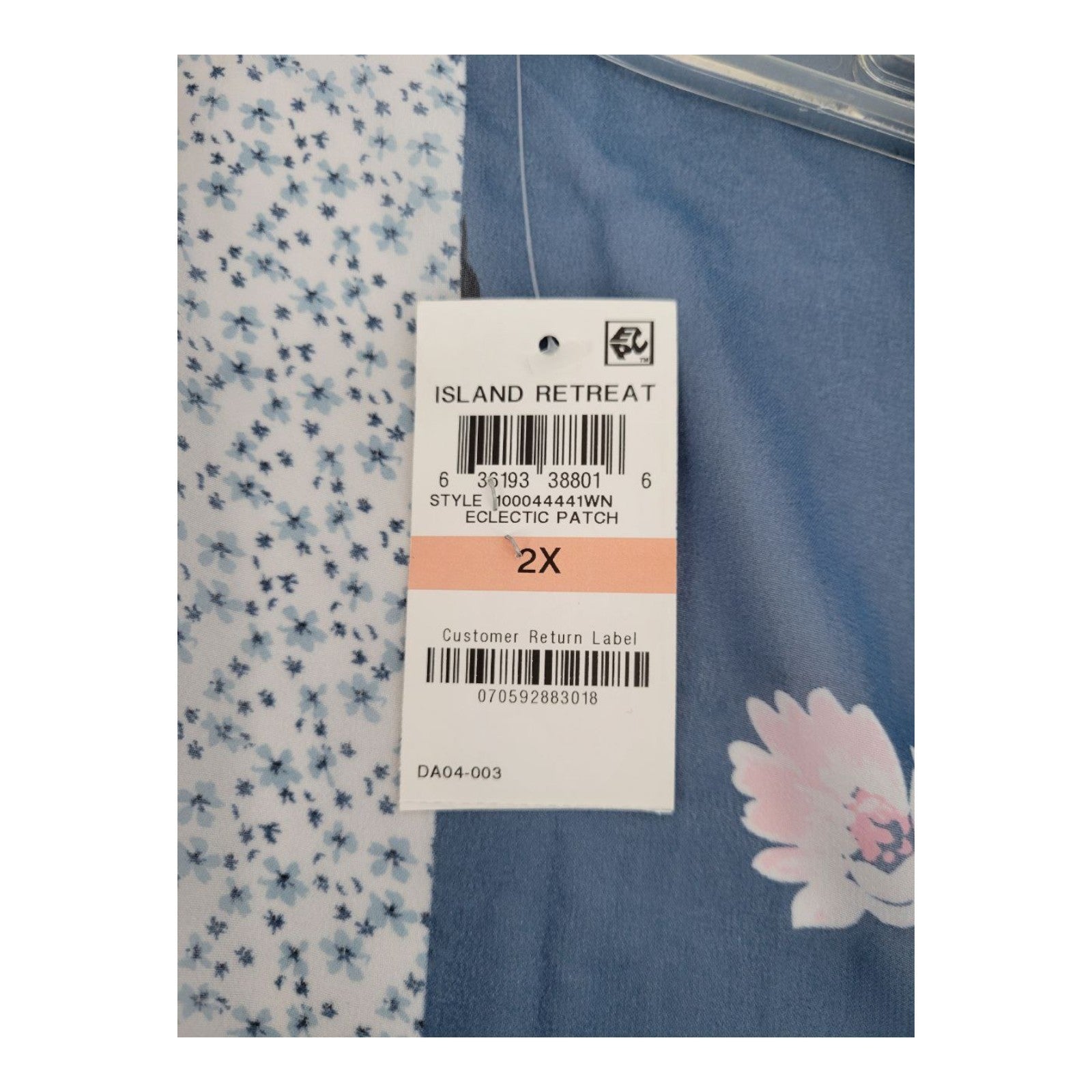 Style & Co Women's Kimono Cardigan Blue Floral Chiffon Open Front 2X