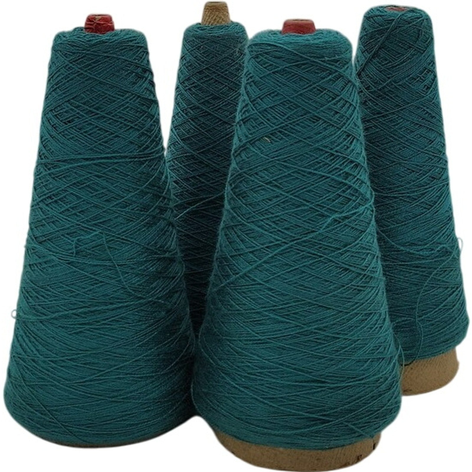 Vintage Pisgah Yarn 2/24 Acrylic Cone Yarn 61-L Green 13607 Lot of 4