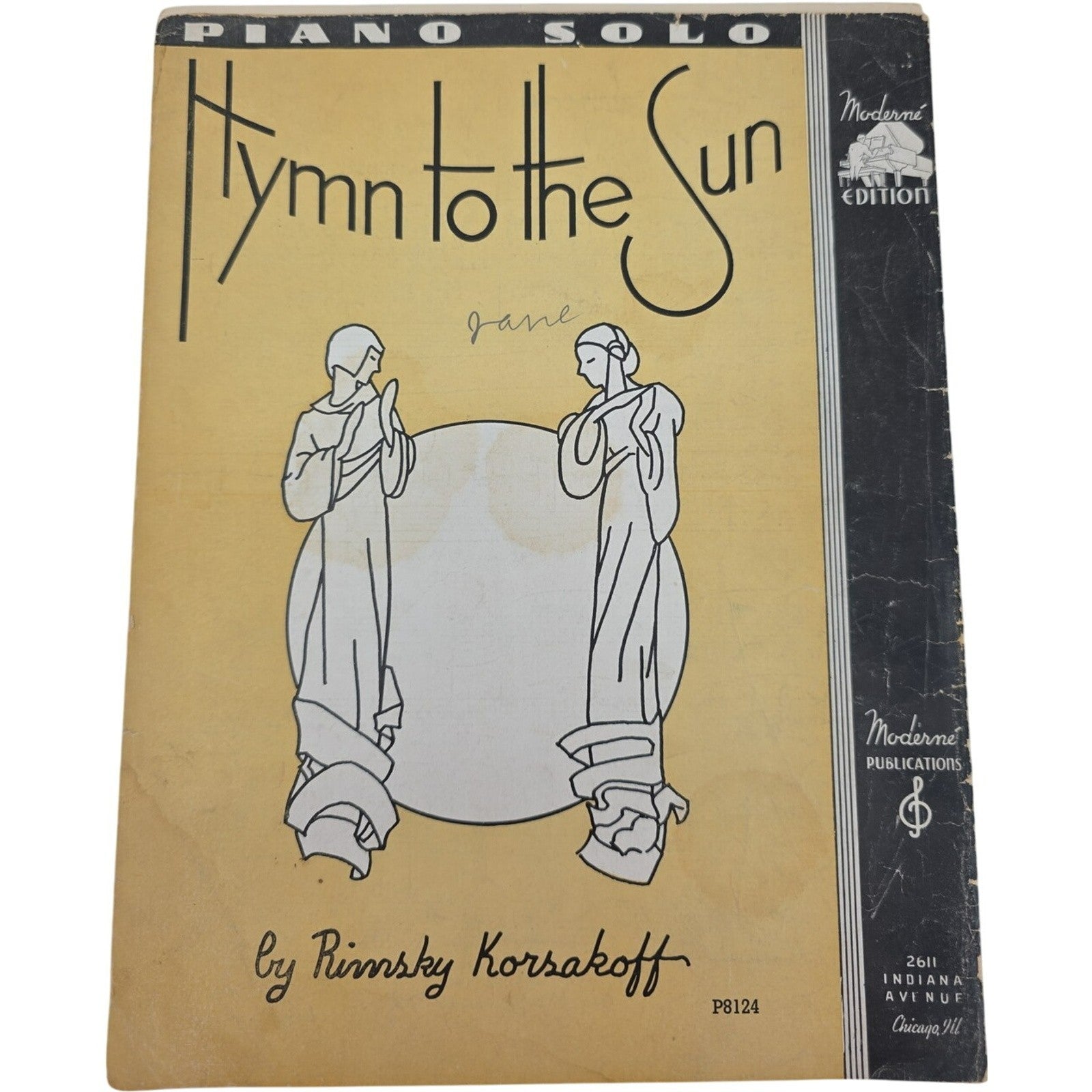 Vintage Sheet Music 1936 Hymn to the Sun by Rimsky Korsakoff
