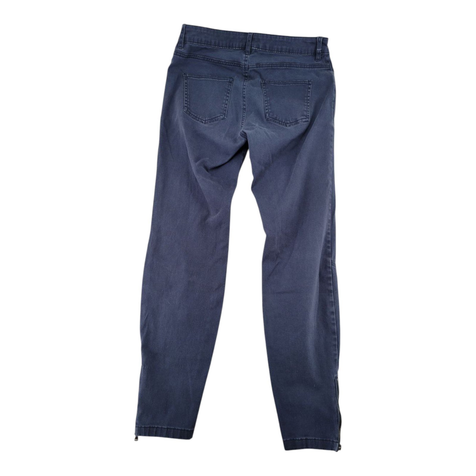 Bongo Moto Pants Blue Zip Hem Skinny Jeans Women Size 9
