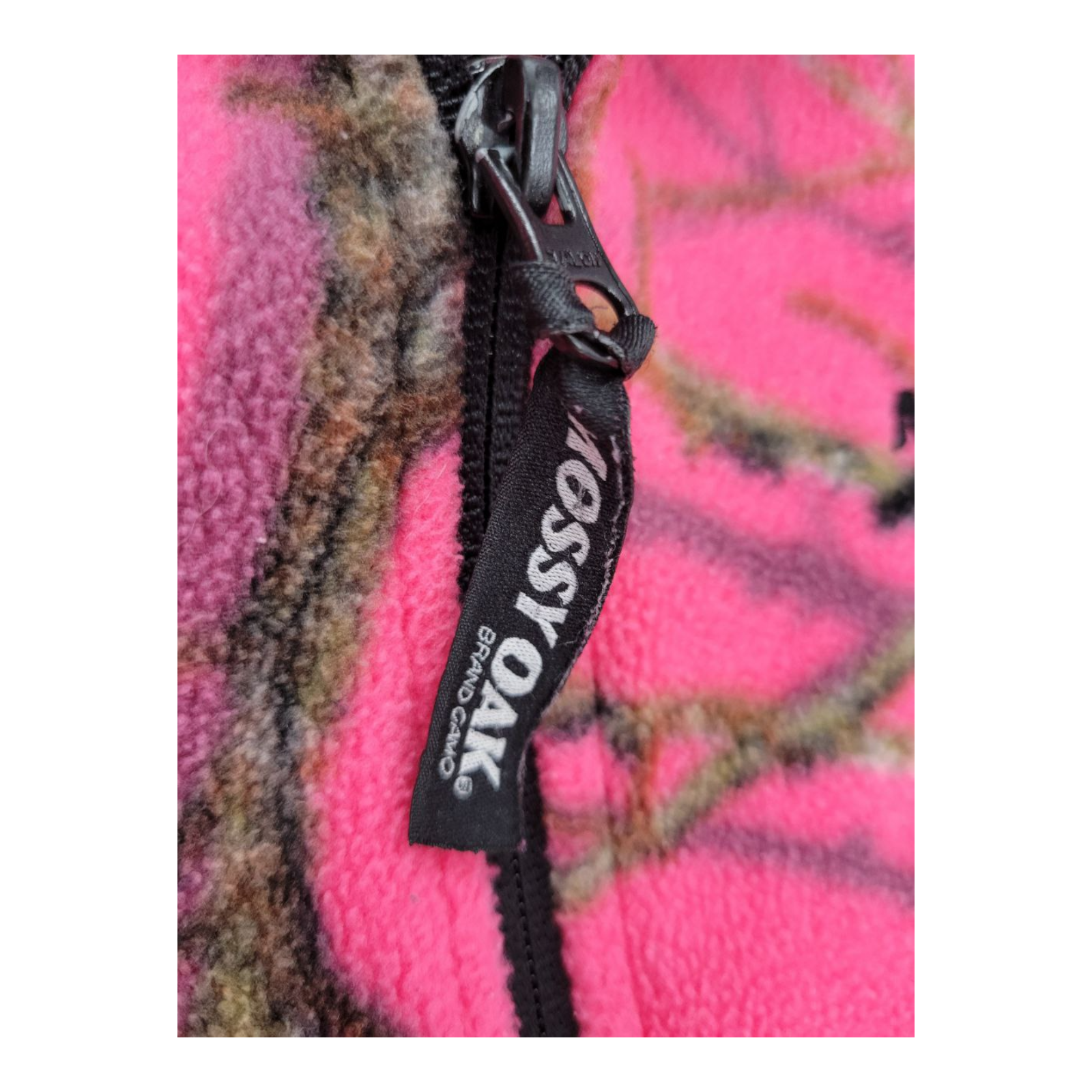 Mossy Oak Girls Pink Camo Fleece Jacket Full Zip Womens S 4-6