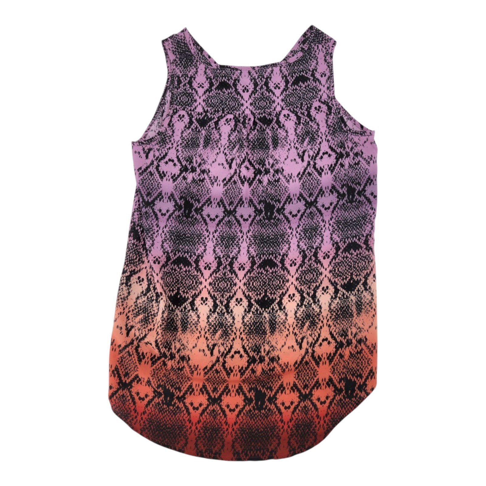 APT 9 Women's Sleeveless Snakeskin Print Blouse High-Low Hem Size S