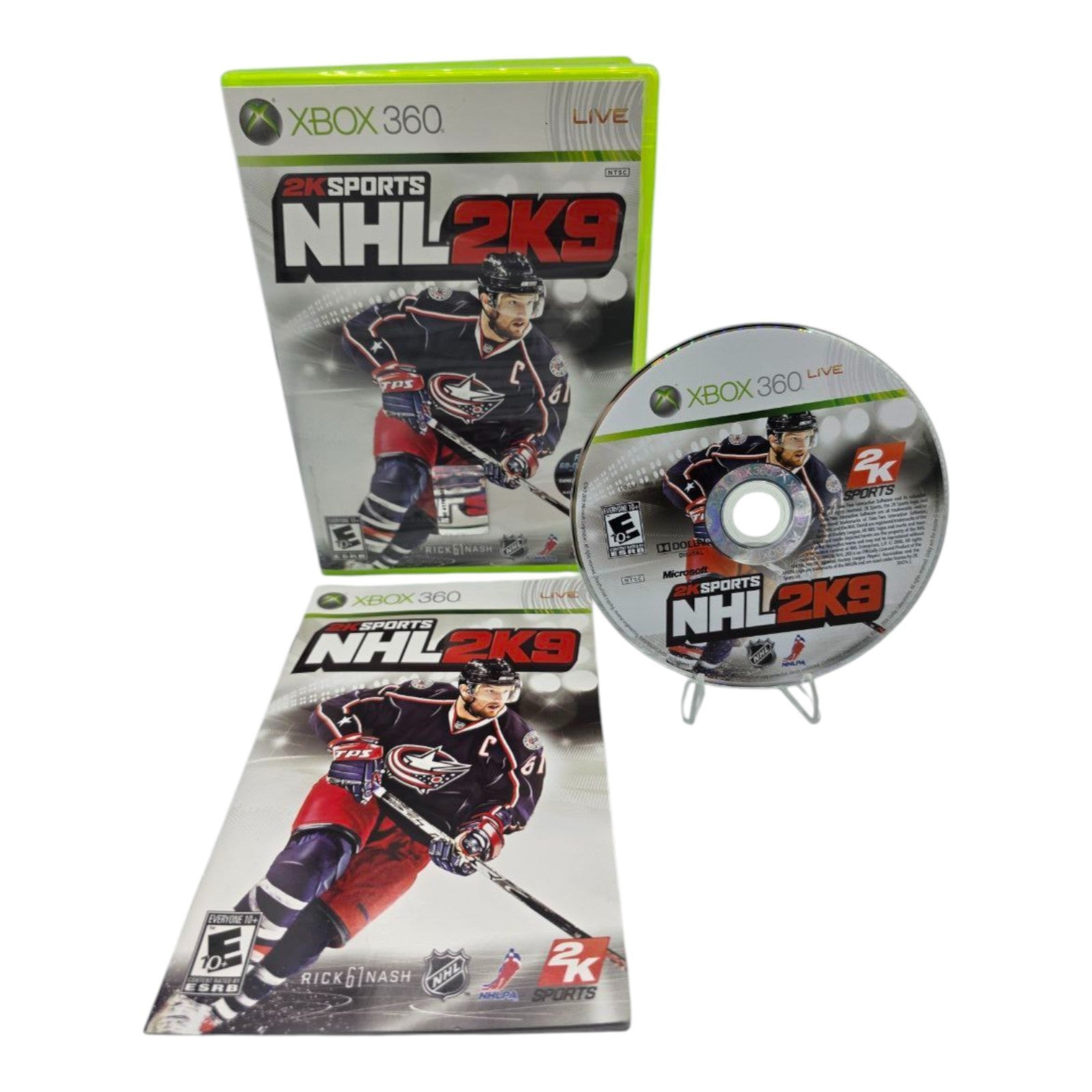 Xbox 360 NHL 2K9 Game Complete with Manual Tested Rick Nash Cover