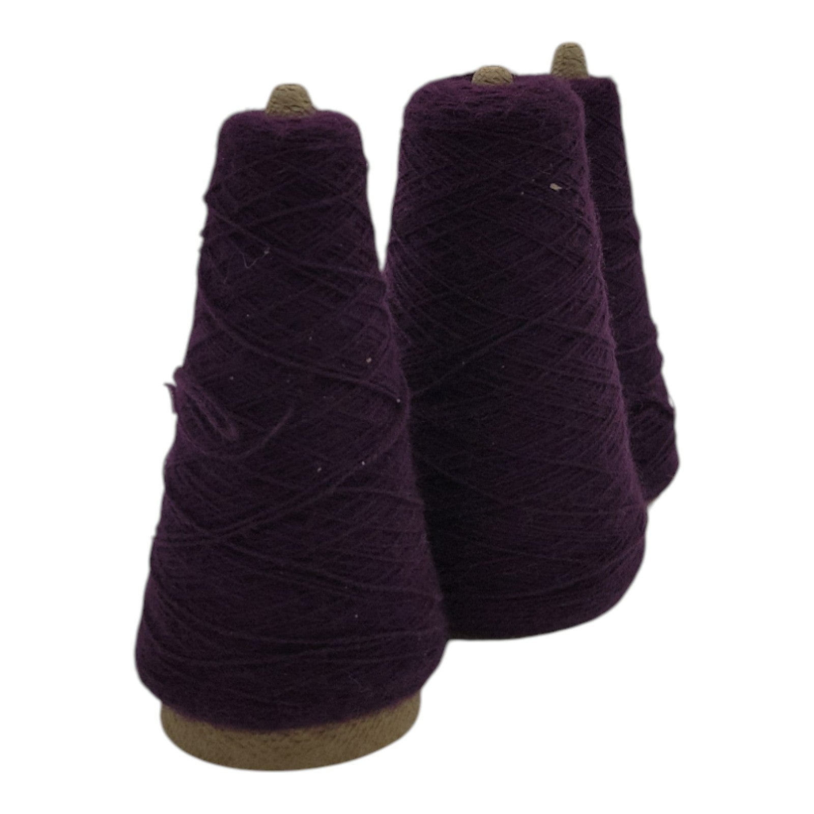 Vintage Unbranded Purple 9589 Yarn Cone Lot of 3