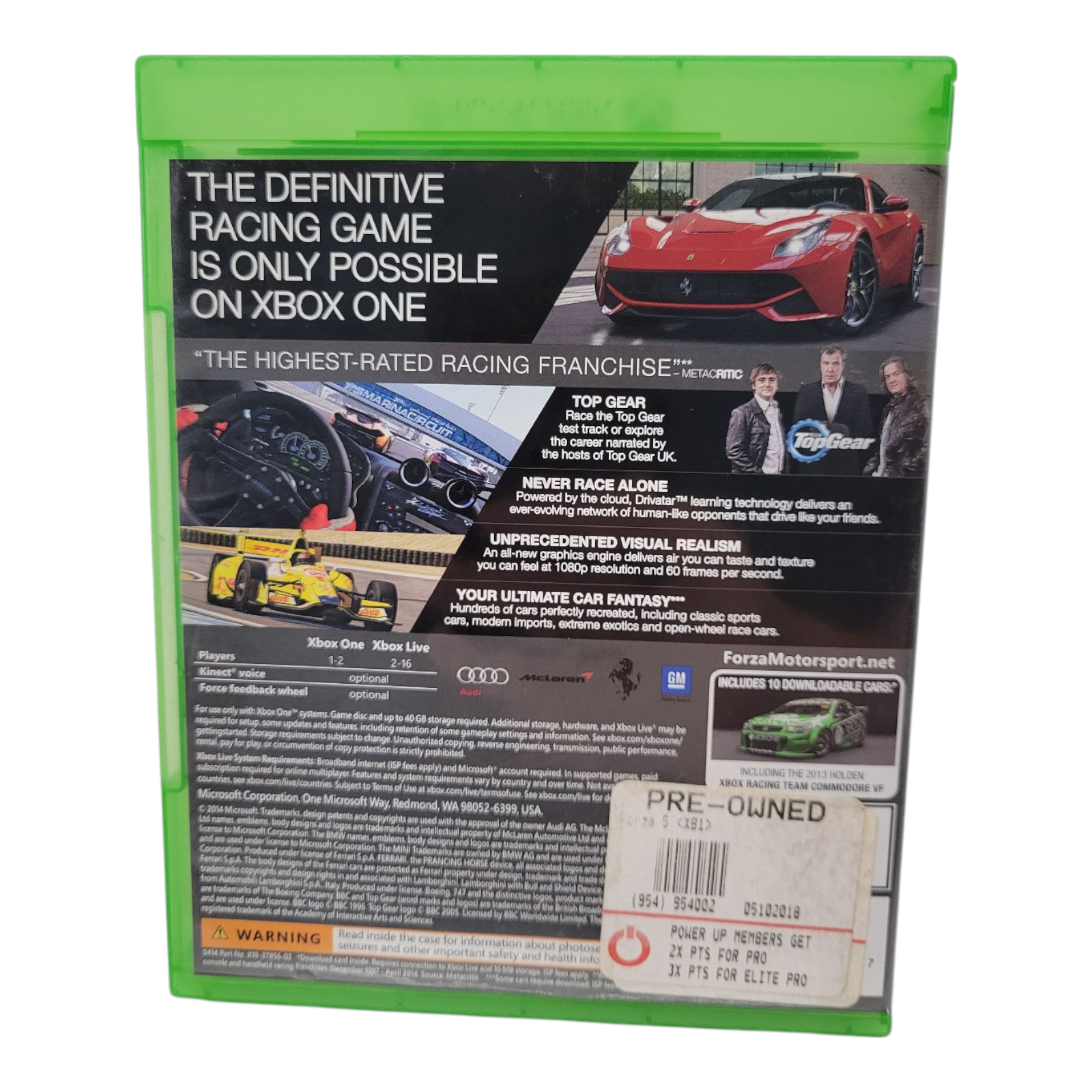 Microsoft Xbox One Game of the Year Forza Motorsport 5 2014 Case and Disc Only