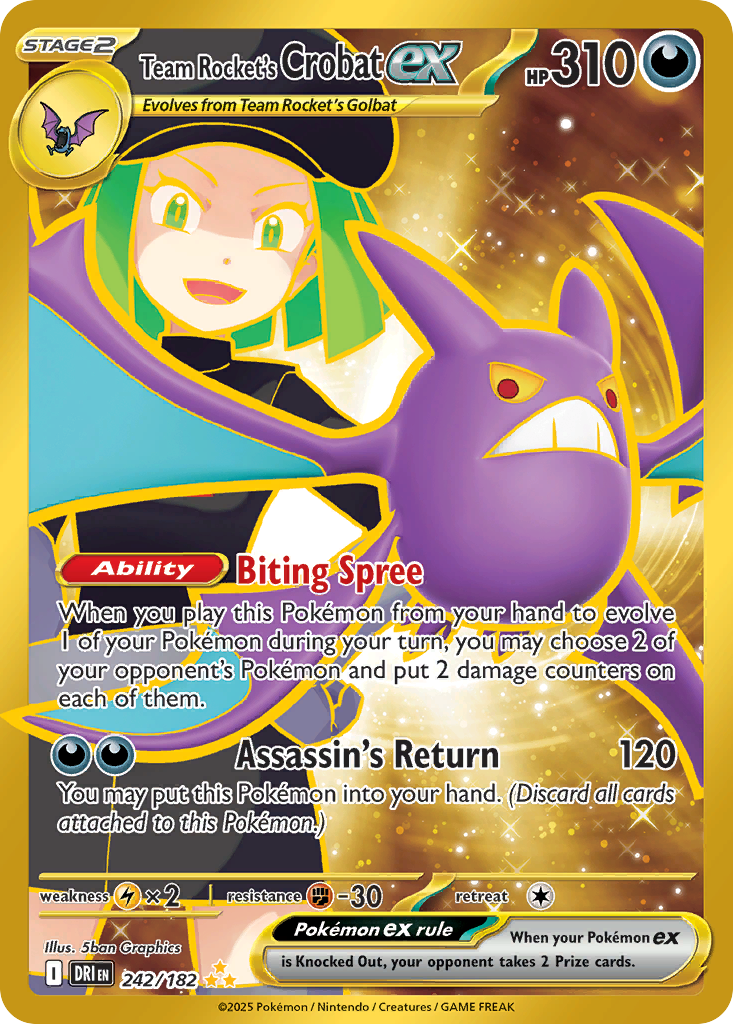 Team Rocket's Crobat ex 242/182 Destined Rivals