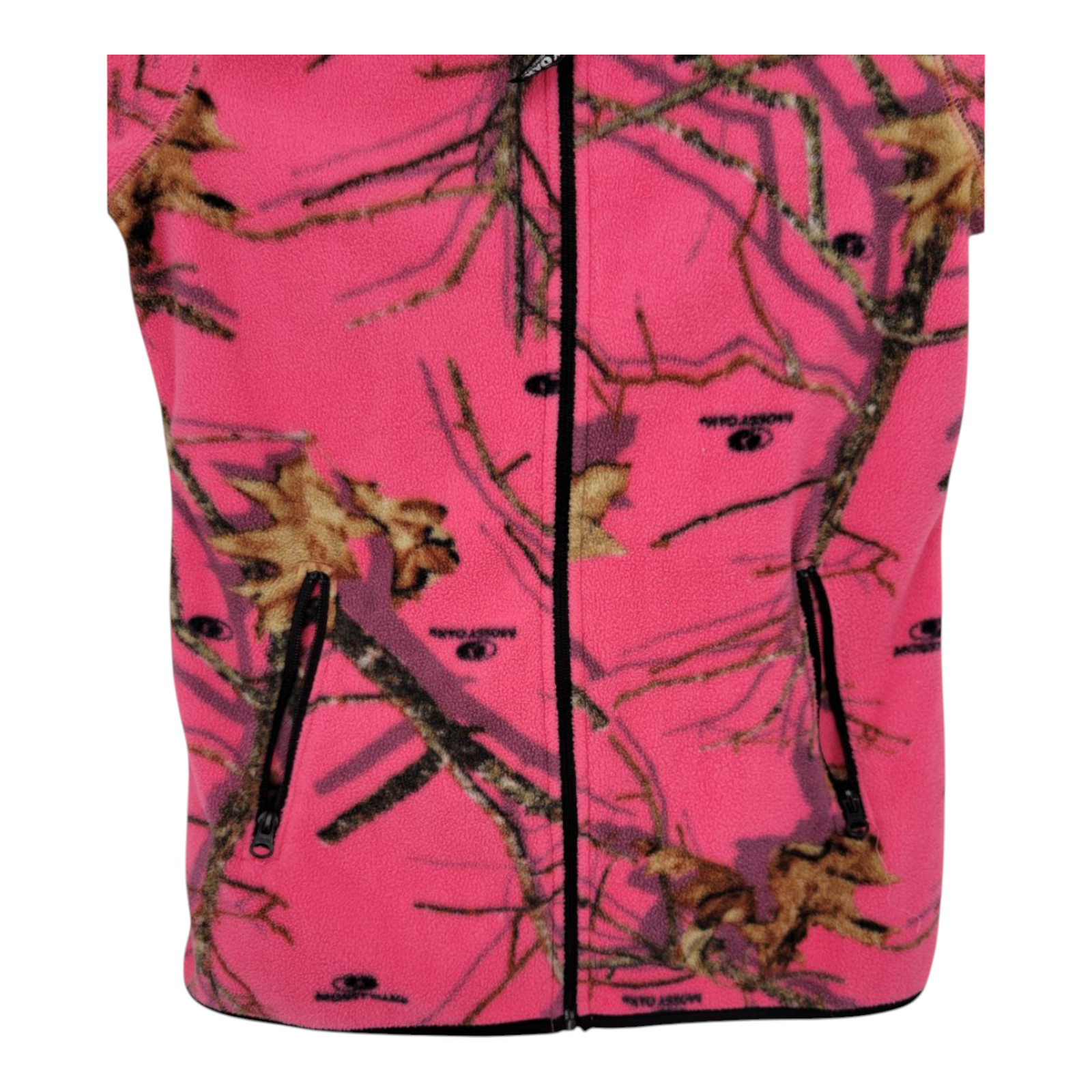 Mossy Oak Girls Pink Camo Fleece Jacket Full Zip Womens S 4-6